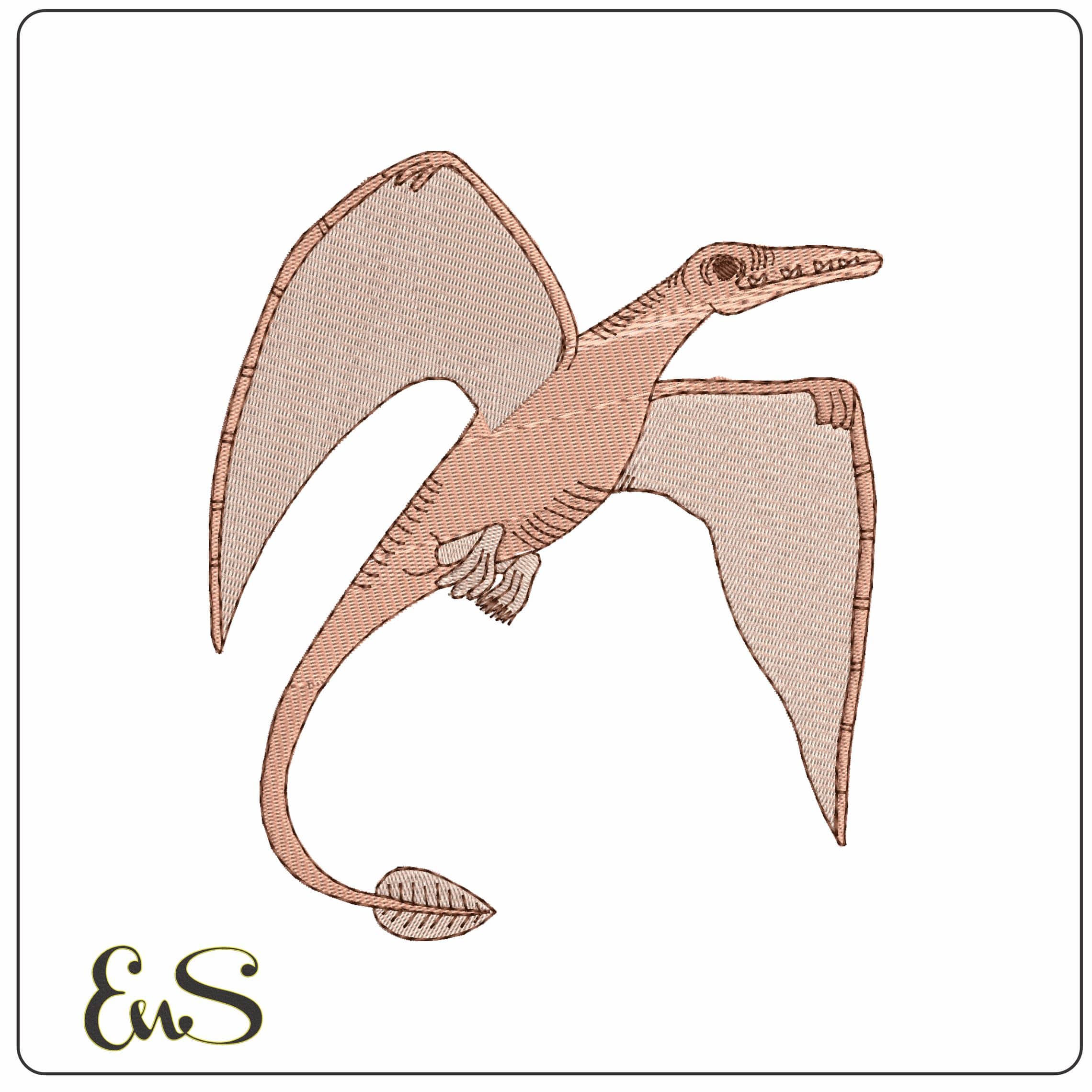 Rhamphorynchus   - Elegant embroidery design file - instant download