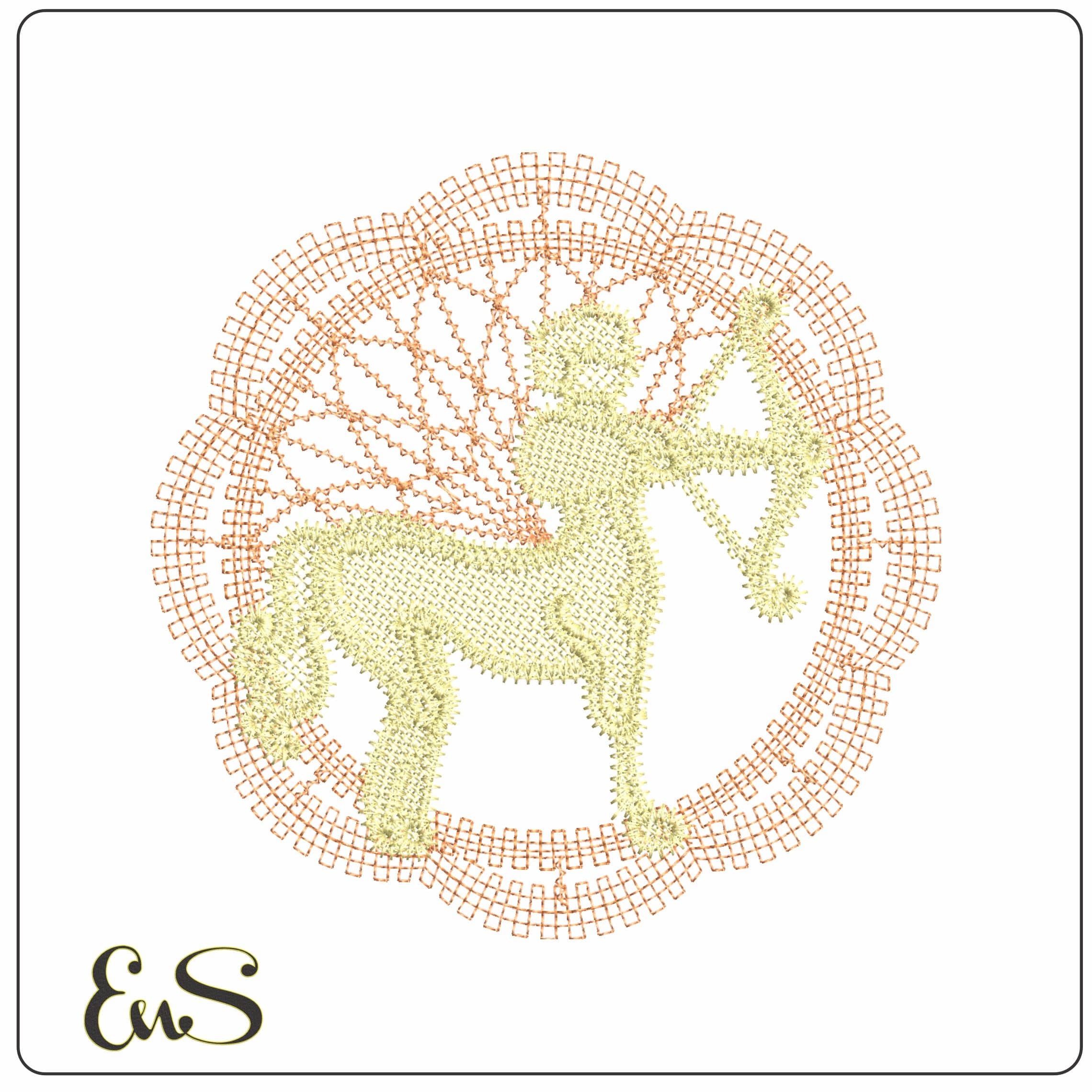 Sagittarius L - Elegant embroidery design file - instant download