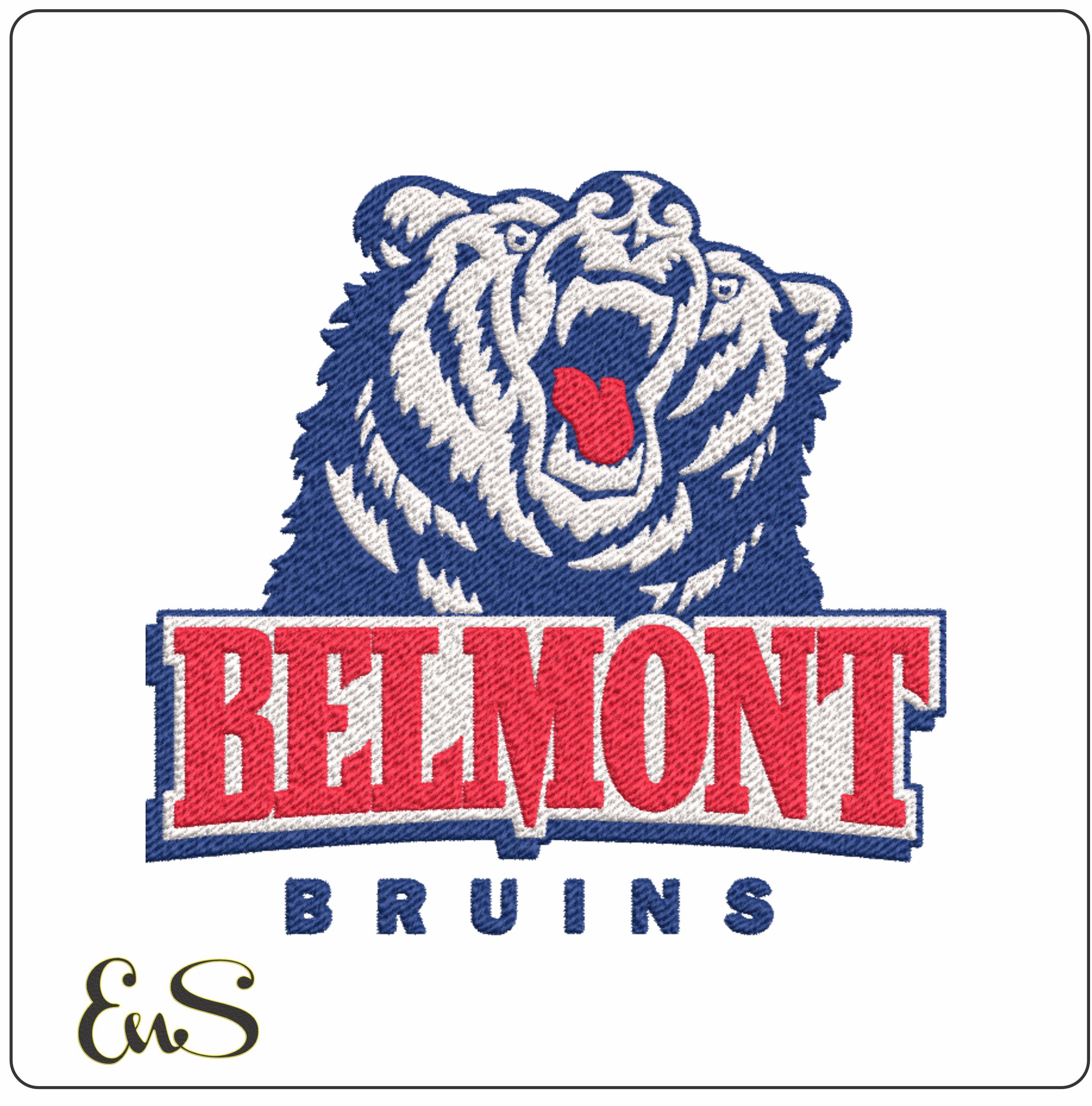 Belmont Bruins embroidery design - Belmont University, Nashville embroidery machine pattern embroidery file instant download in frame