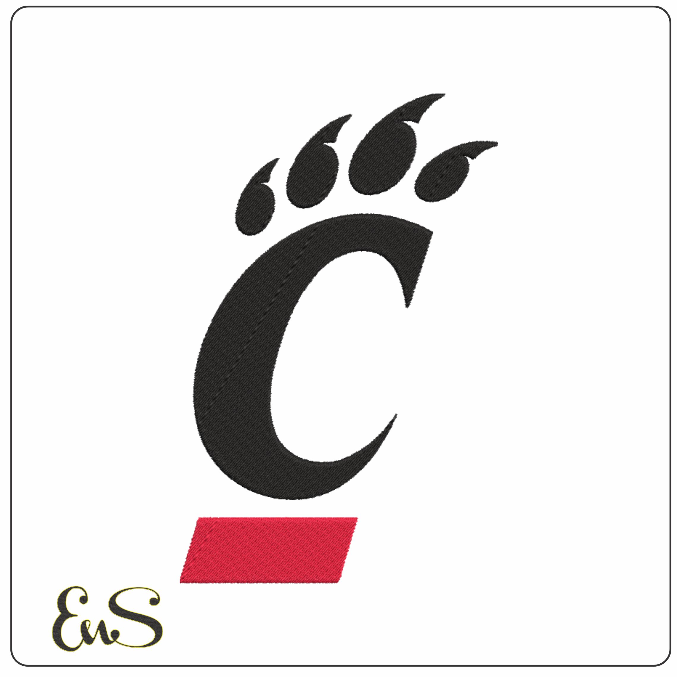 Cincinnati bearcats embroidery design - University of Cincinnati embroidery machine pattern embroidery file - instant download in a frame