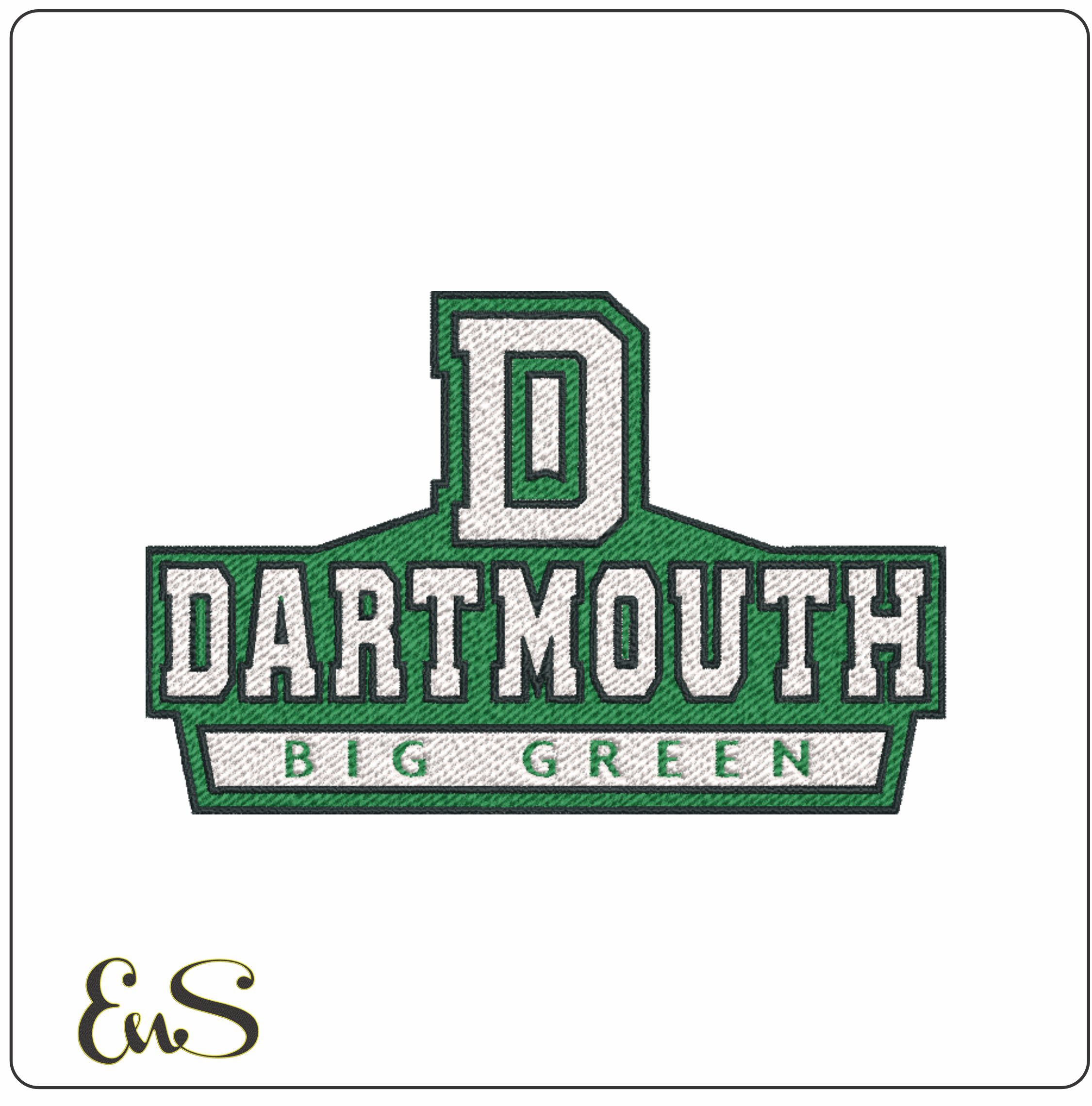 Dartmouth Big Green embroidery design - Dartford College embroidery machine pattern embroidery file - instant download in frame