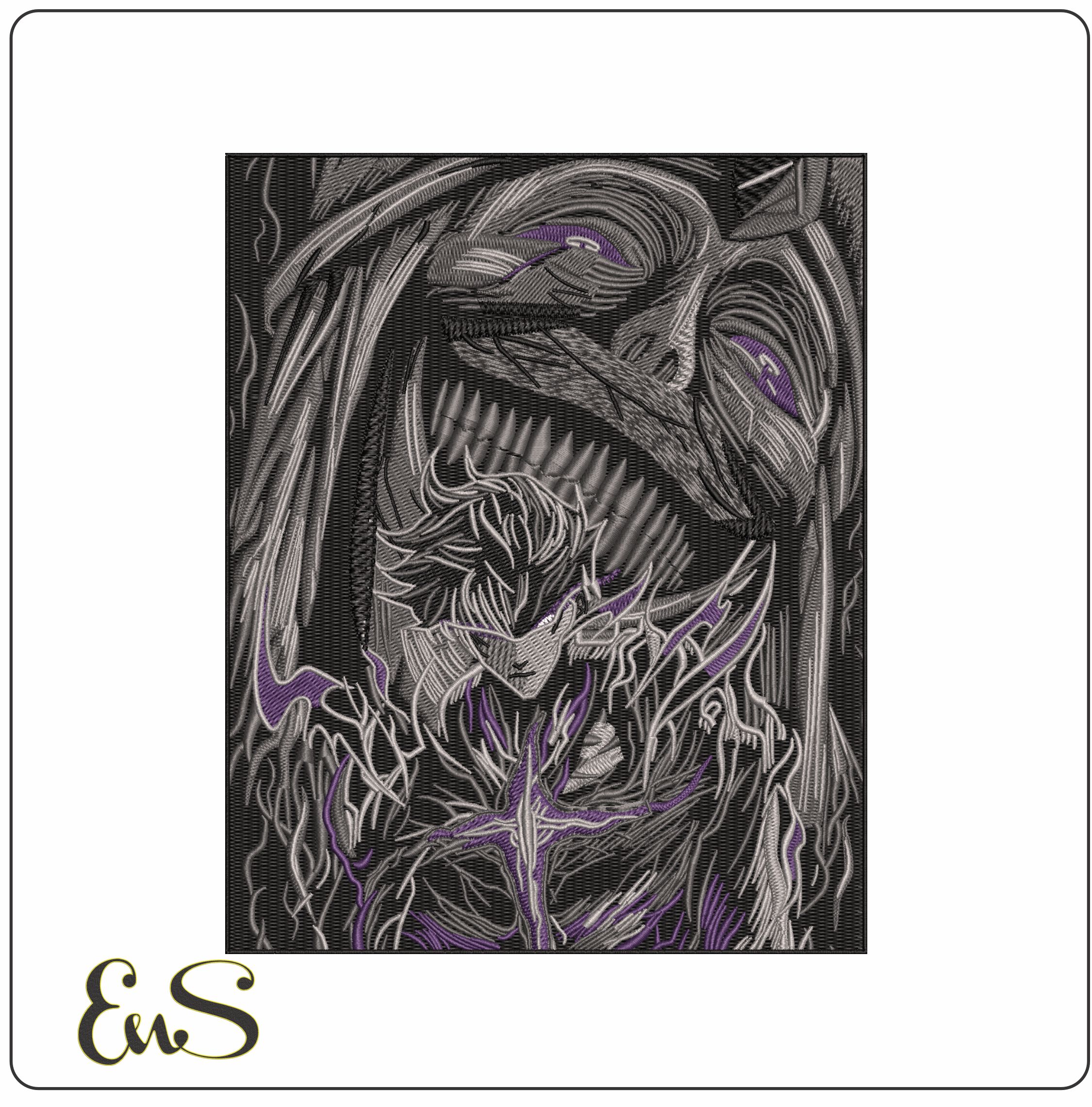 Sung Jinwoo Solo Leveling Anime - Elegant embroidery design file - instant download