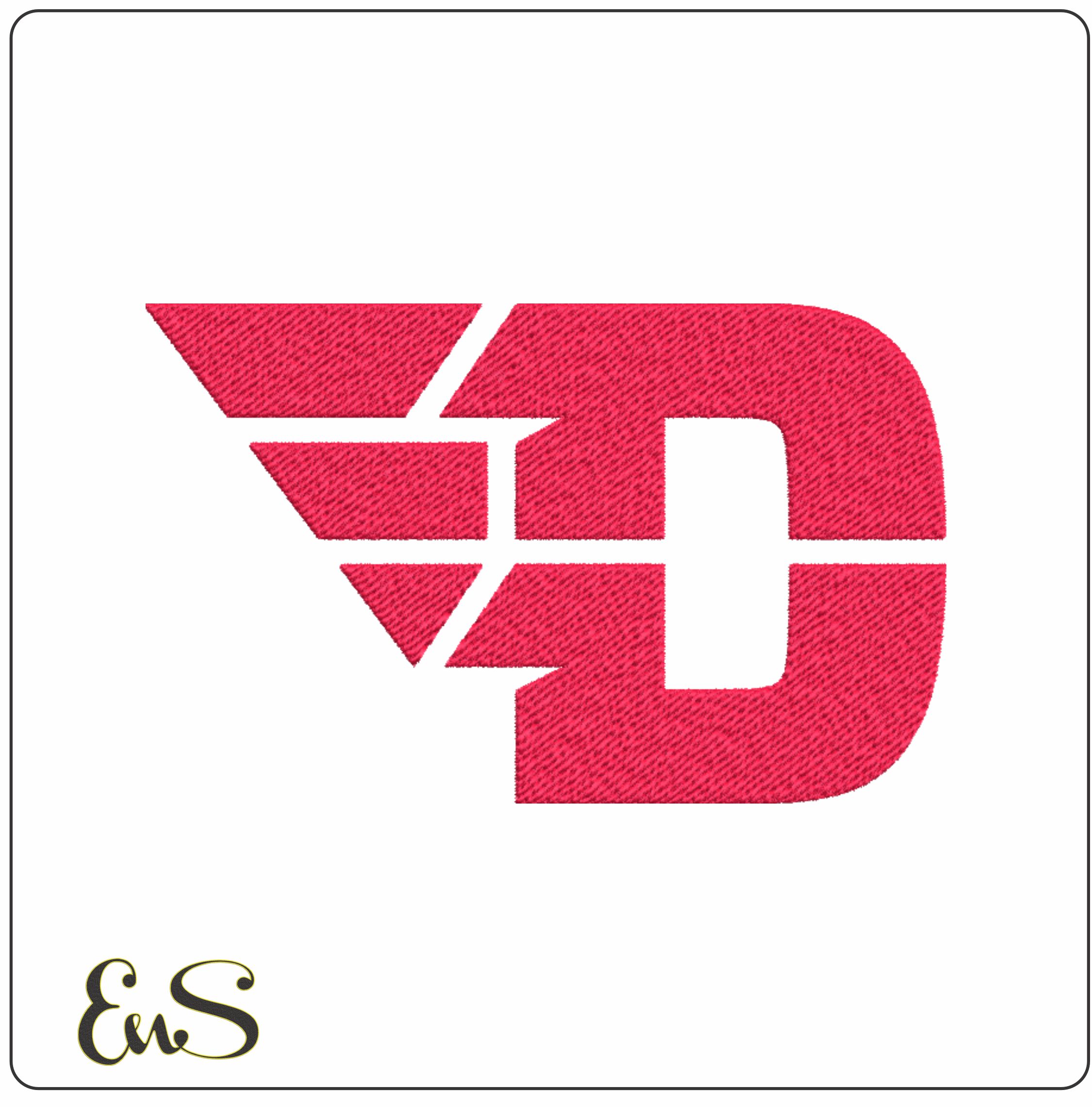 Dayton Flyers embroidery design - University of Dayton Logo embroidery machine pattern embroidery file - instant download