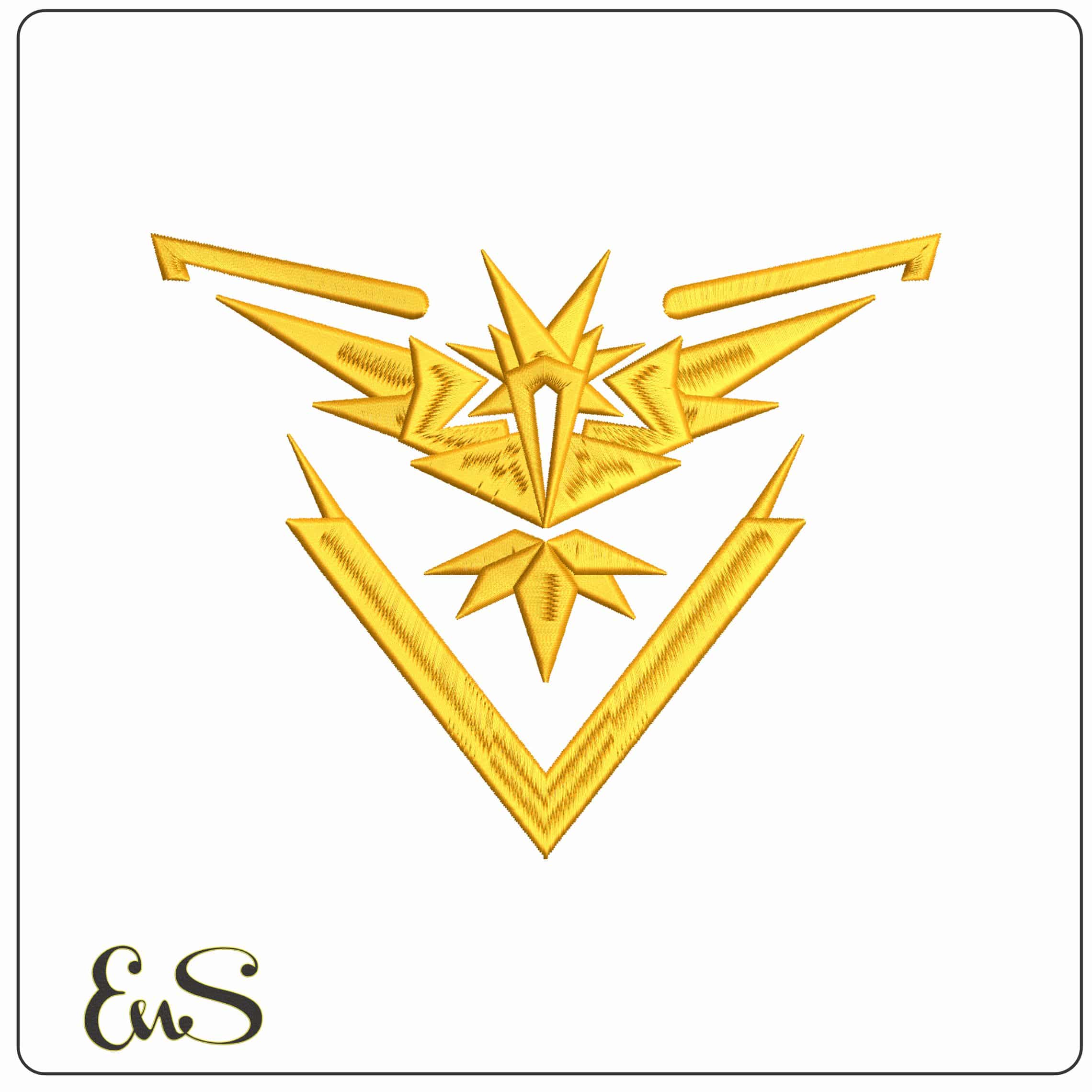 Team Instinct Pokemon Go Anime  - Elegant embroidery design file - instant download