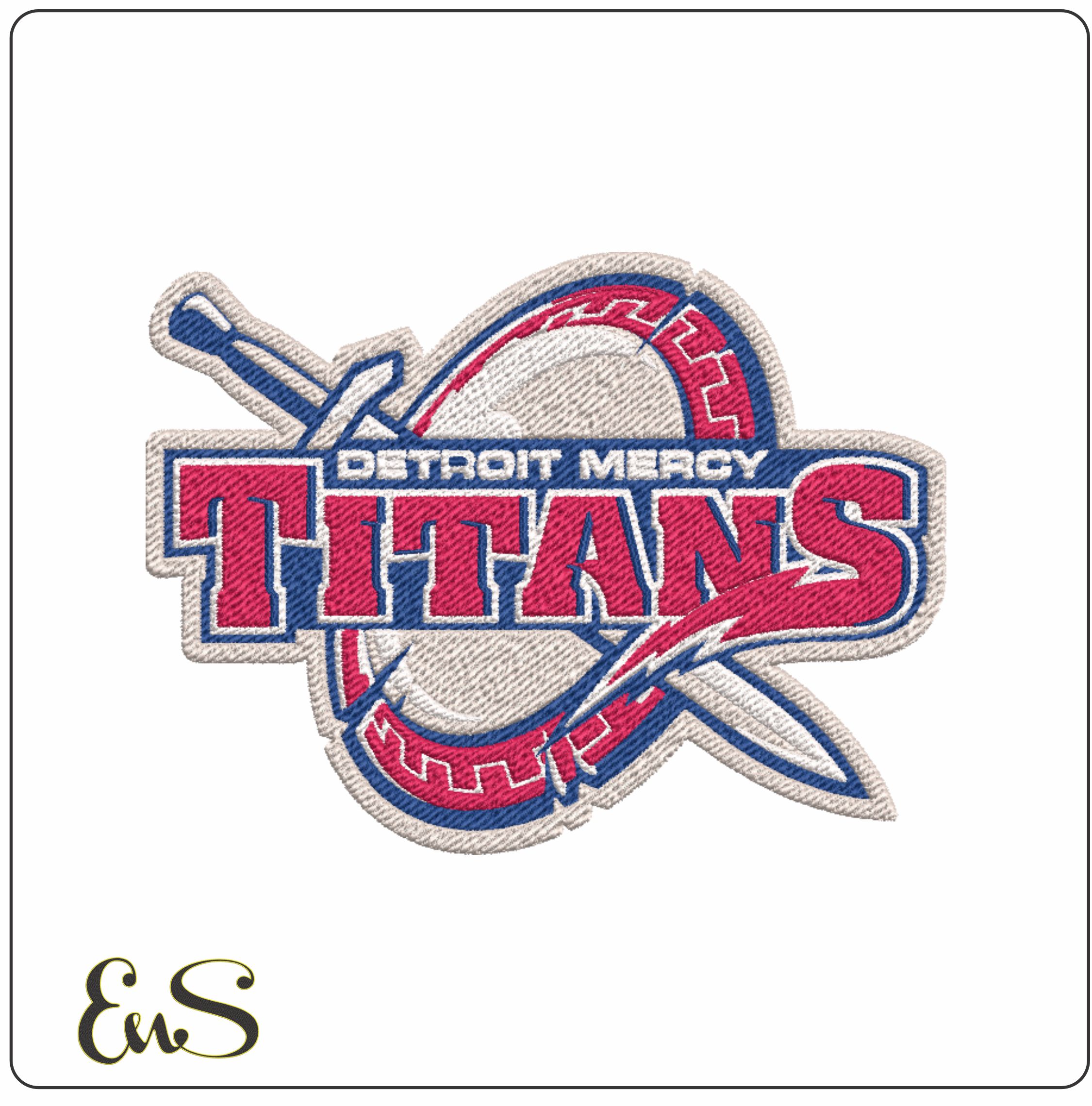 Detroit Titans embroidery design - University of Detroit Mercy Athletics Logo embroidery machine pattern embroidery file instant download
