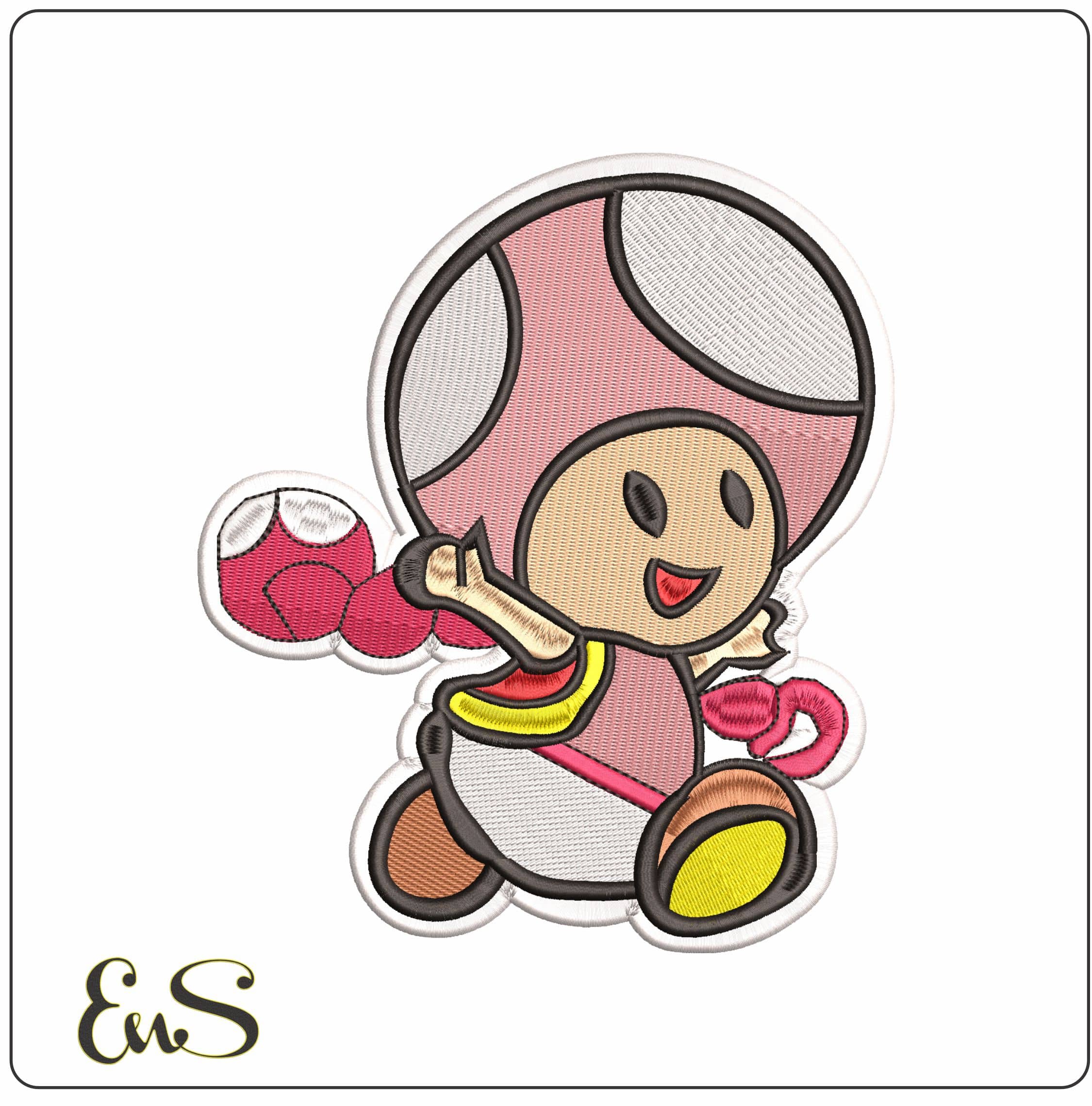 Toadette Super Mario Bros  - Elegant embroidery design file - instant download