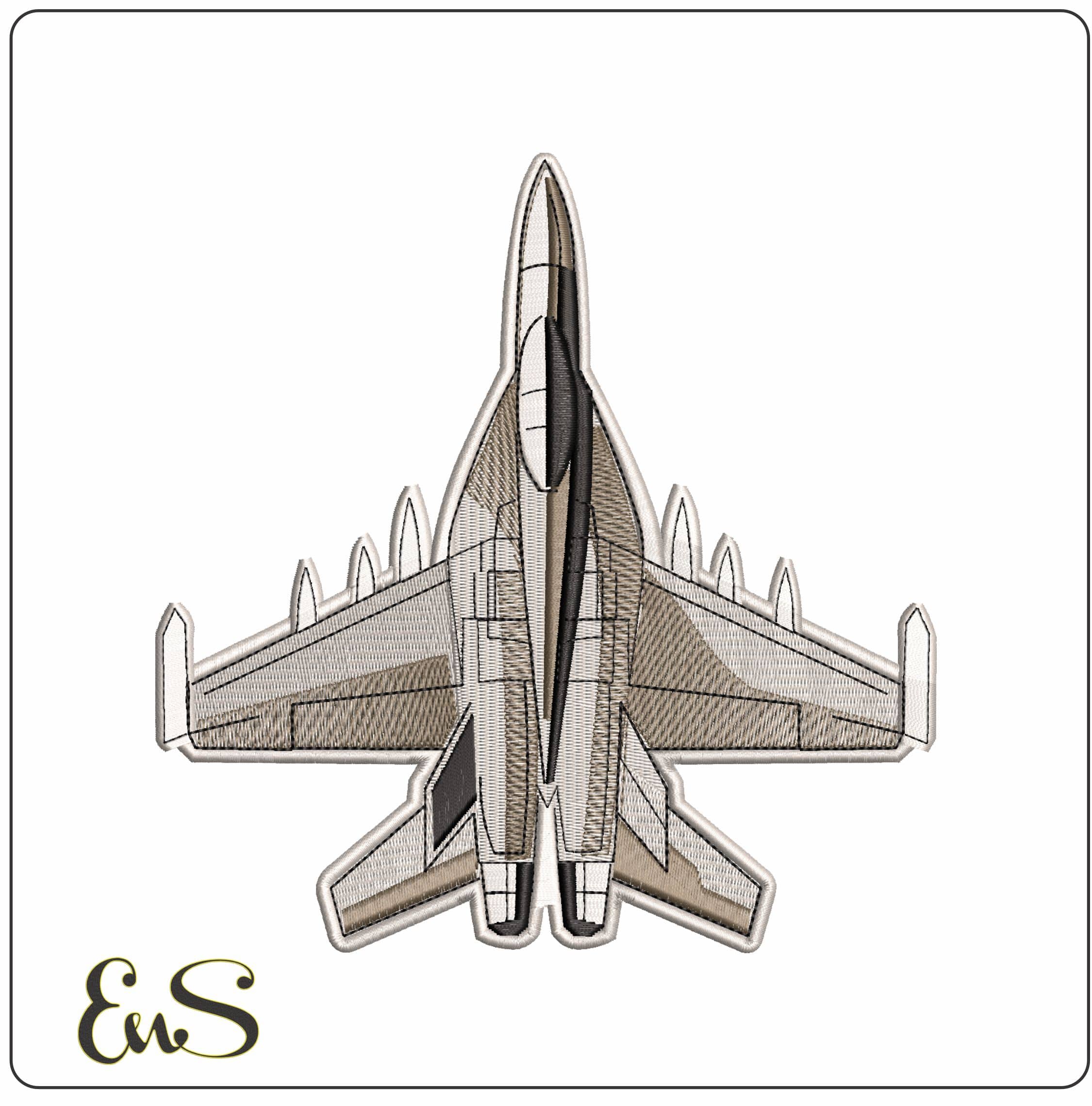 Top Gun Fighter Jets - Elegant embroidery design file - instant download