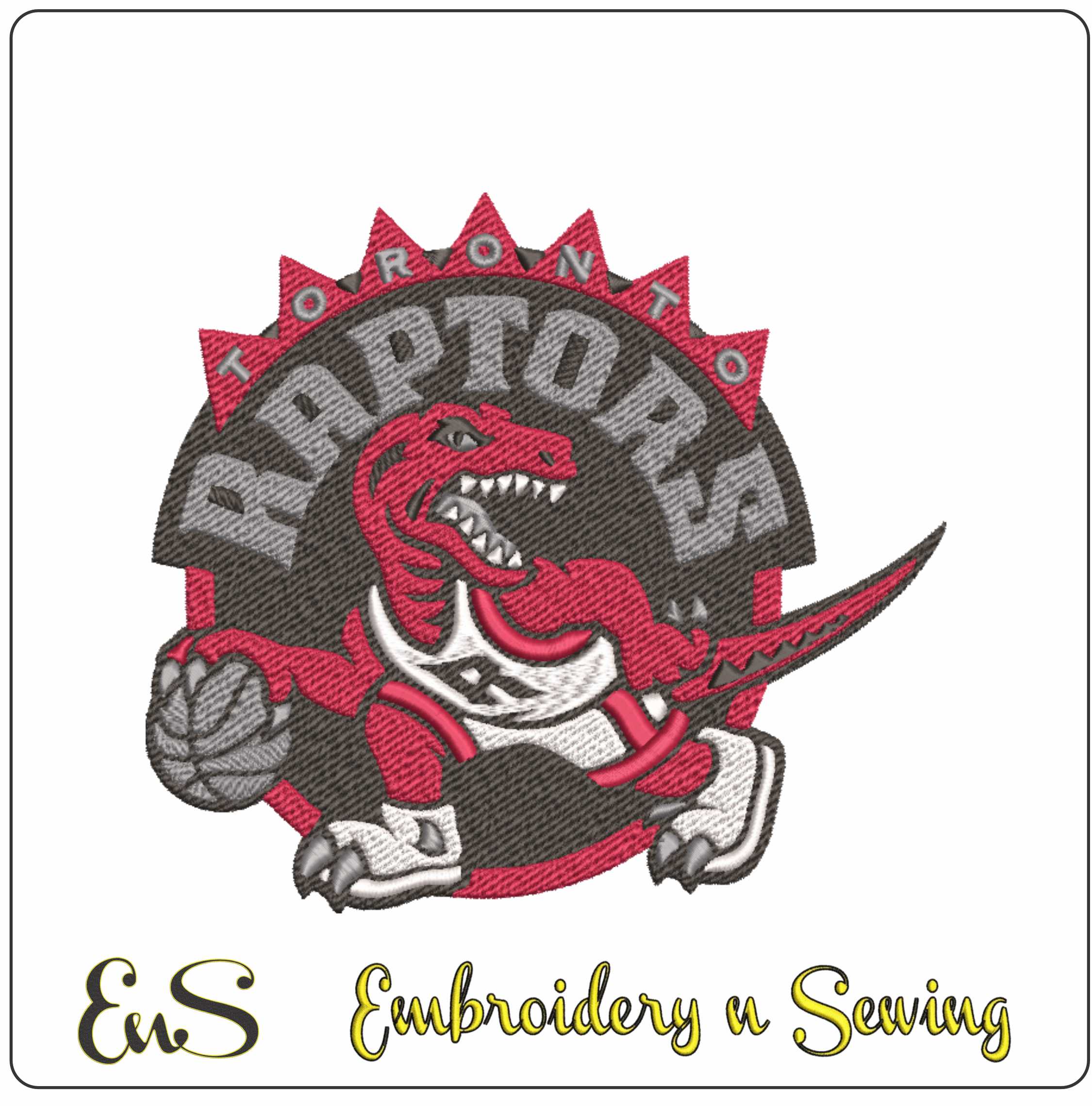 Toronto Raptor - Elegant embroidery design file - instant download