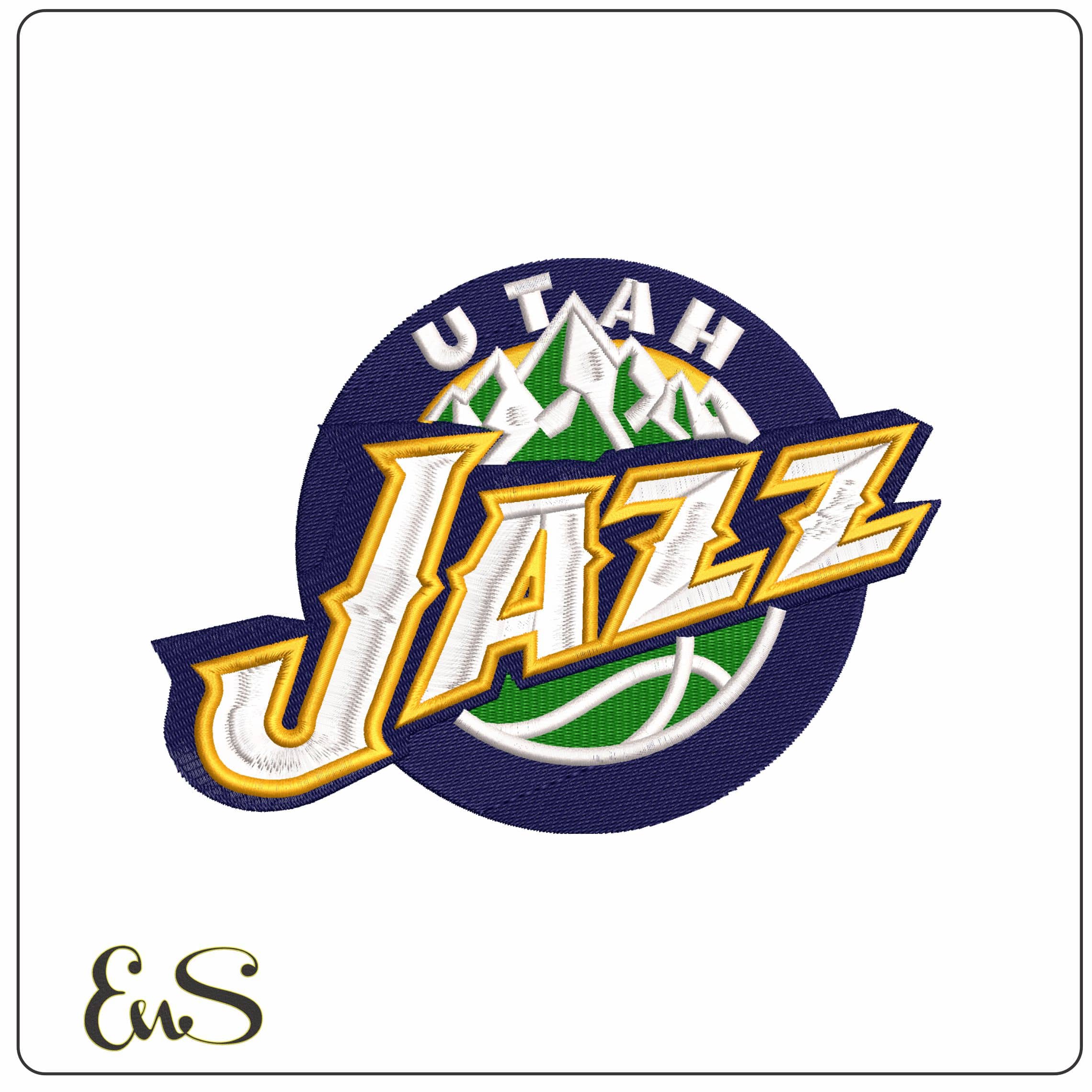 Utah Jazz   - Elegant embroidery design file - instant download