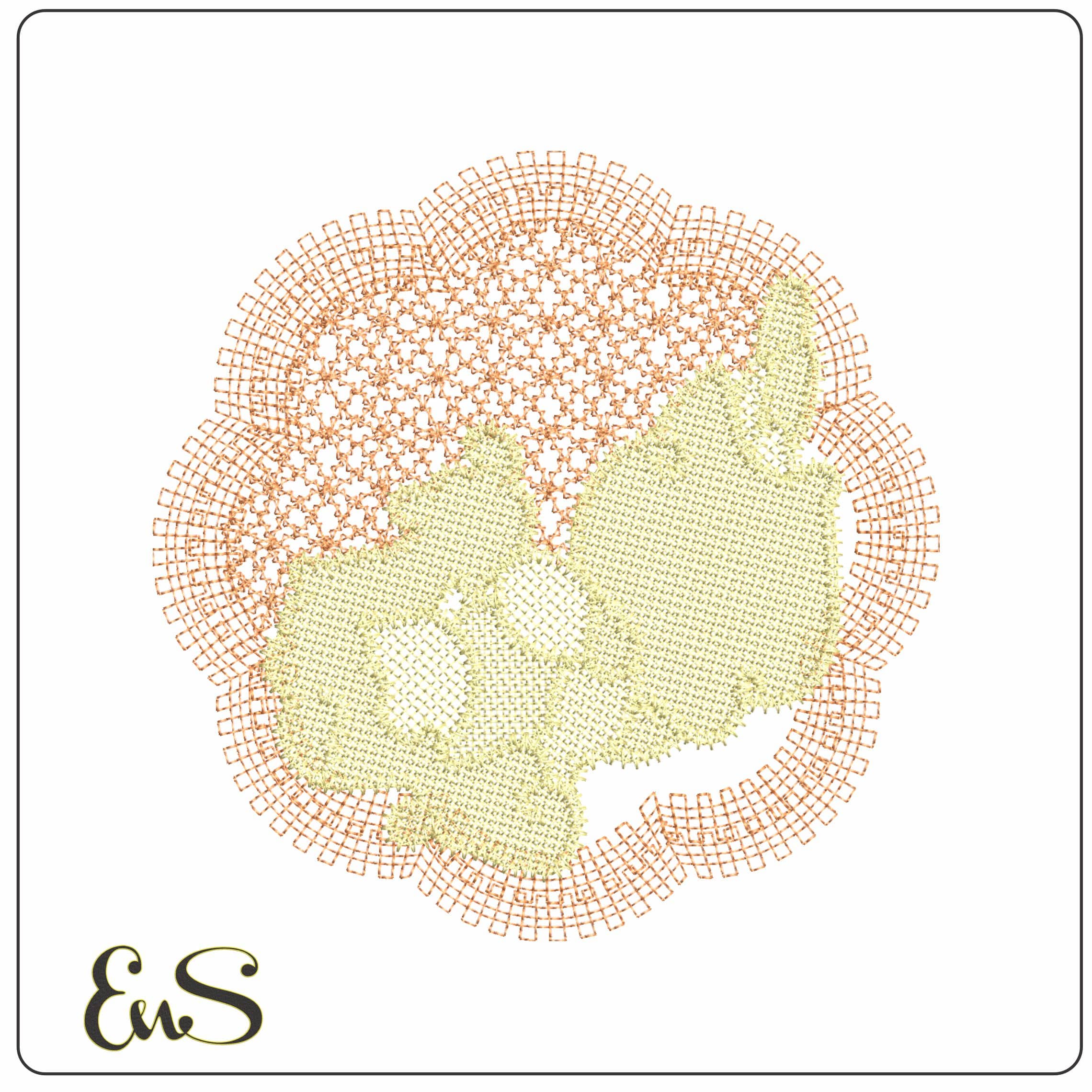 Virgo L - Elegant embroidery design file - instant download