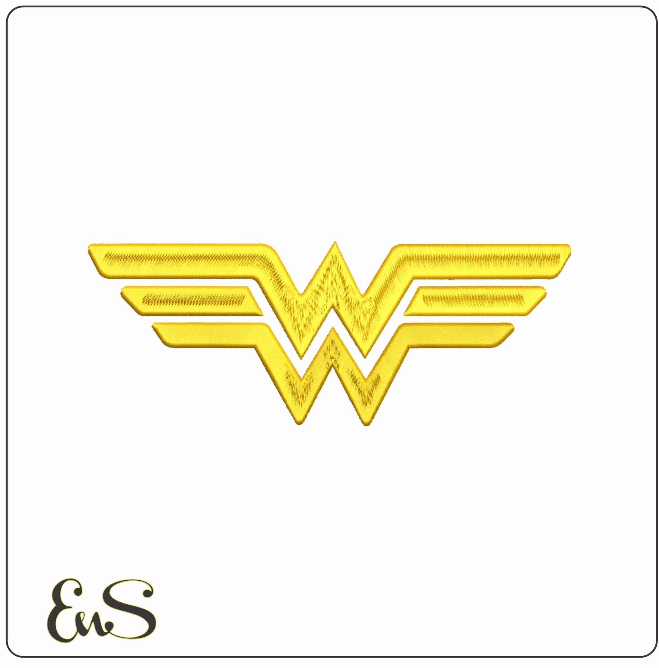 Wonder Woman Logo DC omics - Elegant embroidery design file - instant download