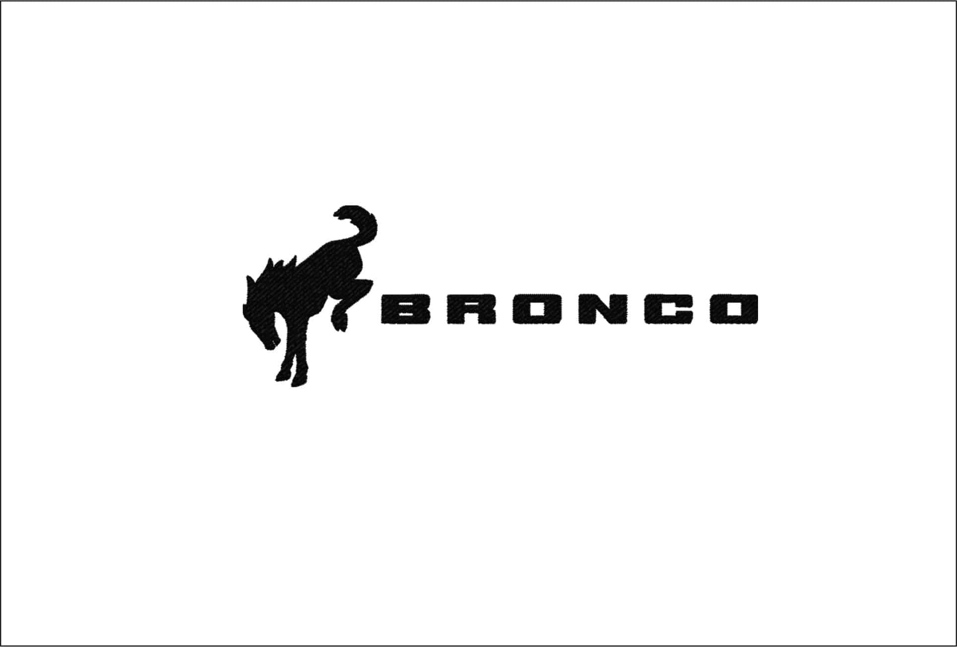 Bronco - Ford Car Logo embroidery design - Iconic Logo design machine pattern Car Auto Company embroidery file instant download in a frame