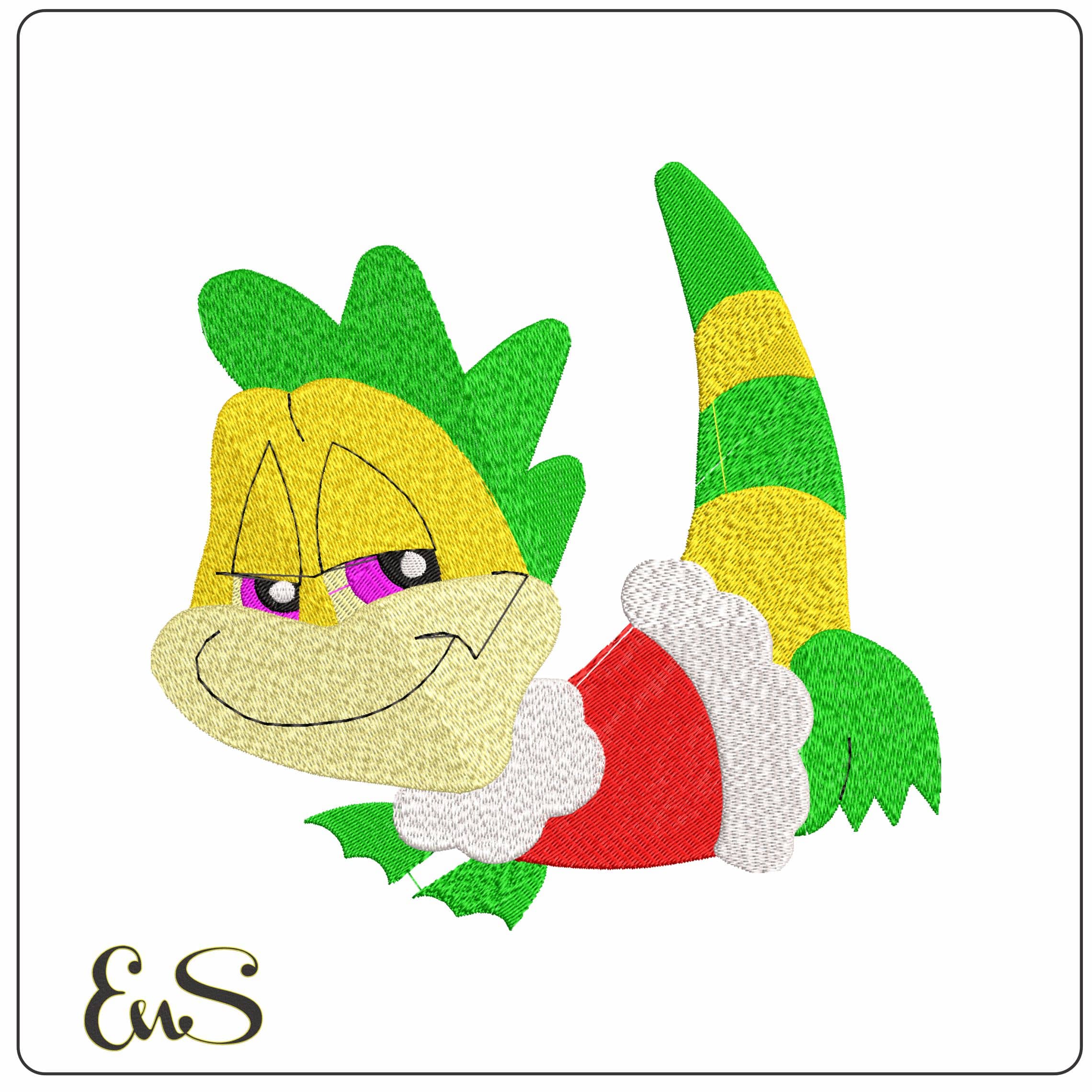 xmas reptile2 - Elegant embroidery design file - instant download