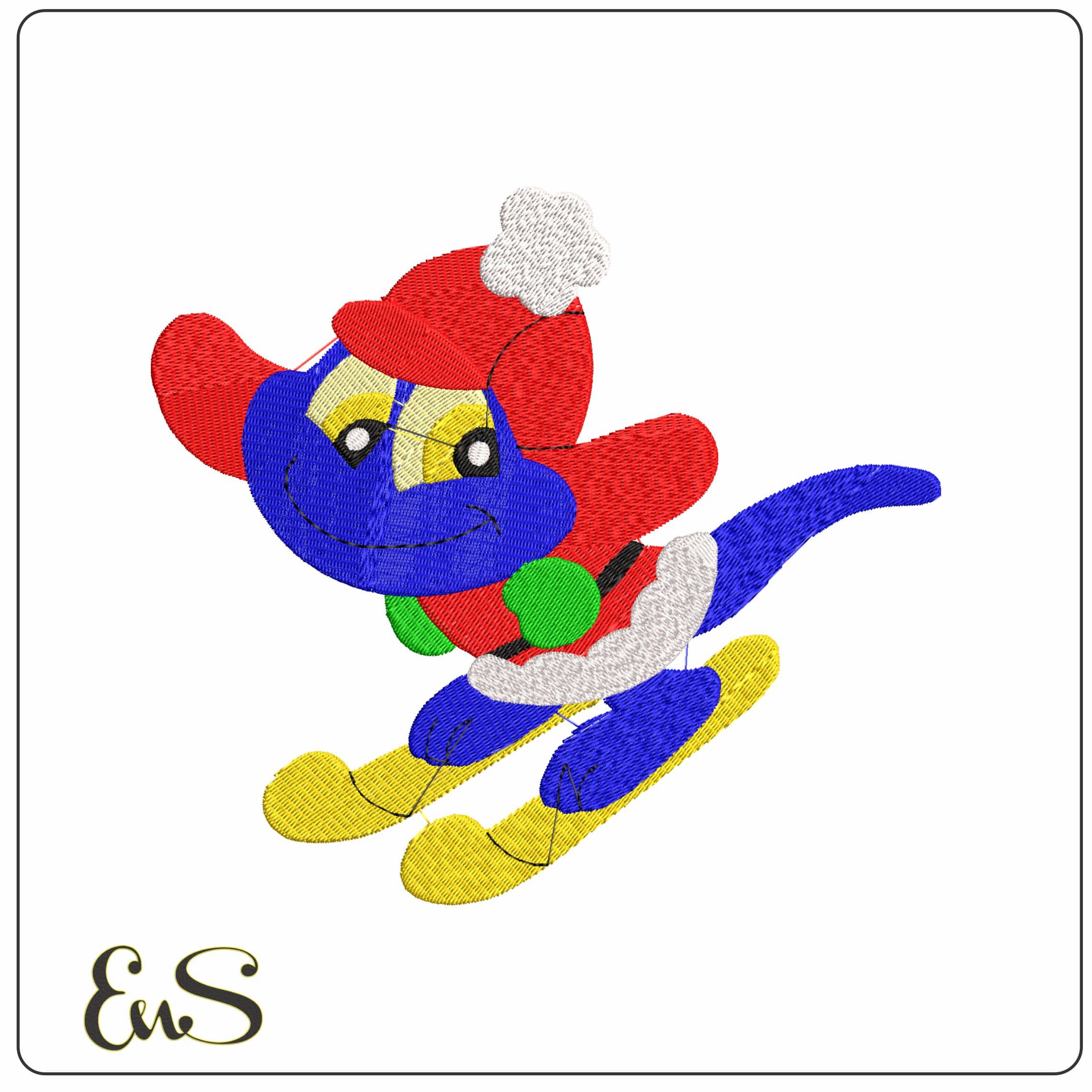 xmas reptile3 - Elegant embroidery design file - instant download