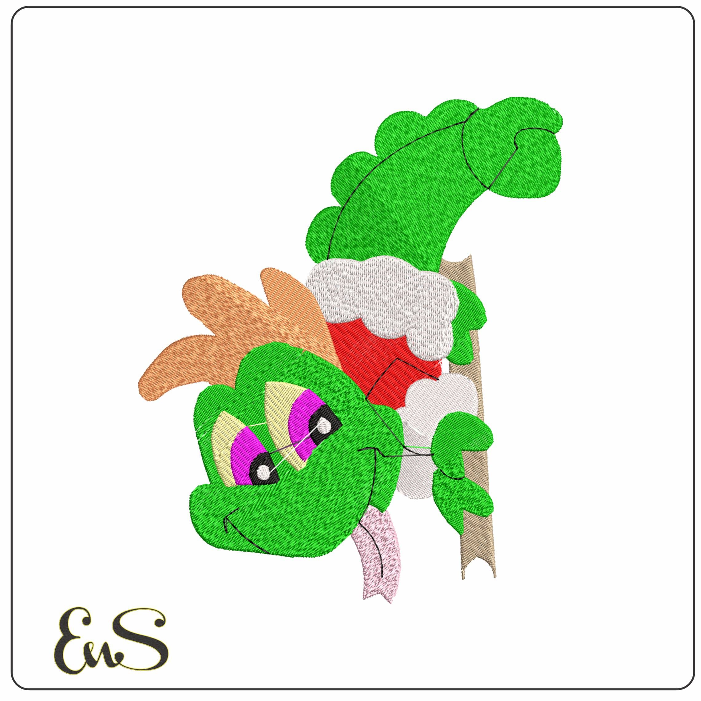 xmas reptile10 - Elegant embroidery design file - instant download