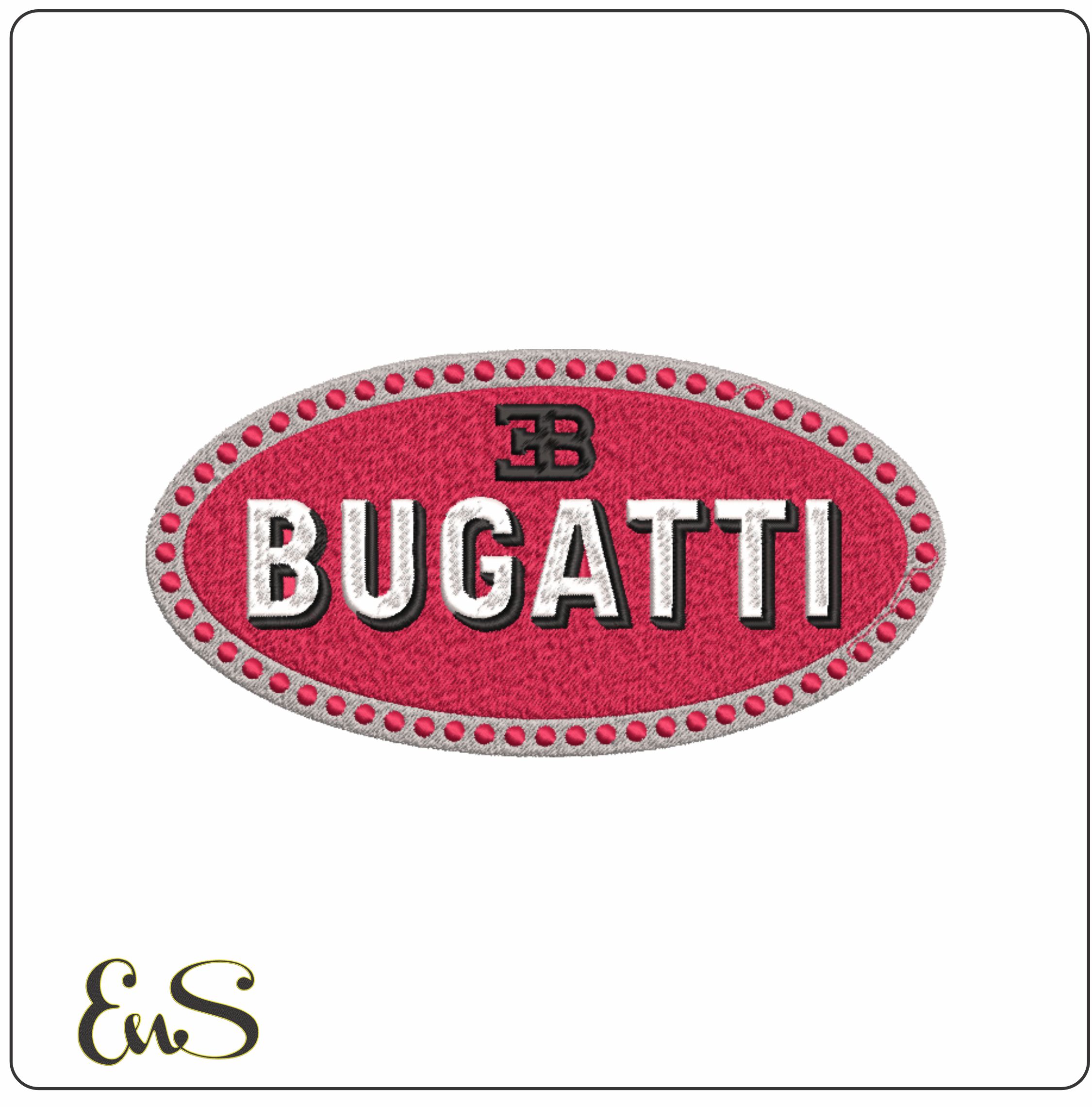 Bugatti Car Logo embroidery design - Veron design machine pattern Car Auto Company embroidery file instant download in a frame