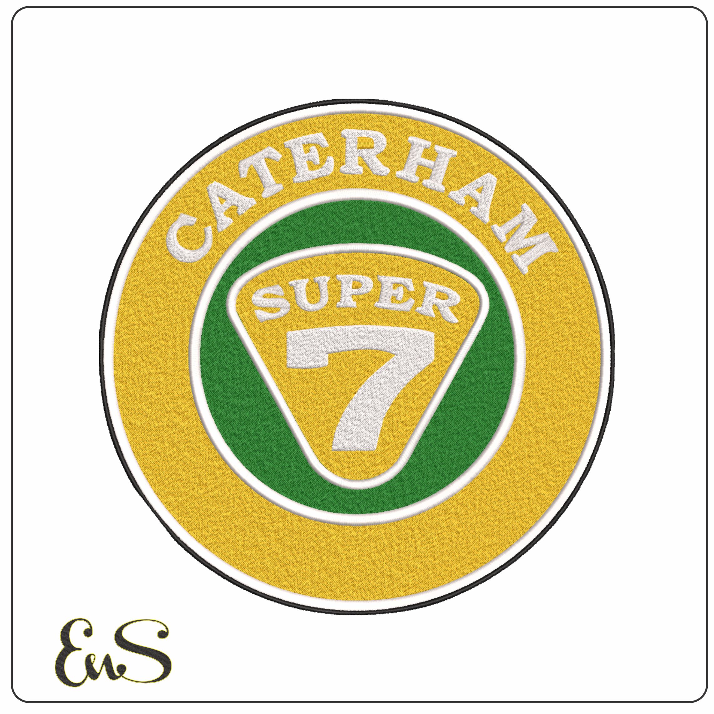 Caterham Car Logo embroidery design - Caterham 7 design machine pattern Car Auto Company embroidery file instant download in a frame