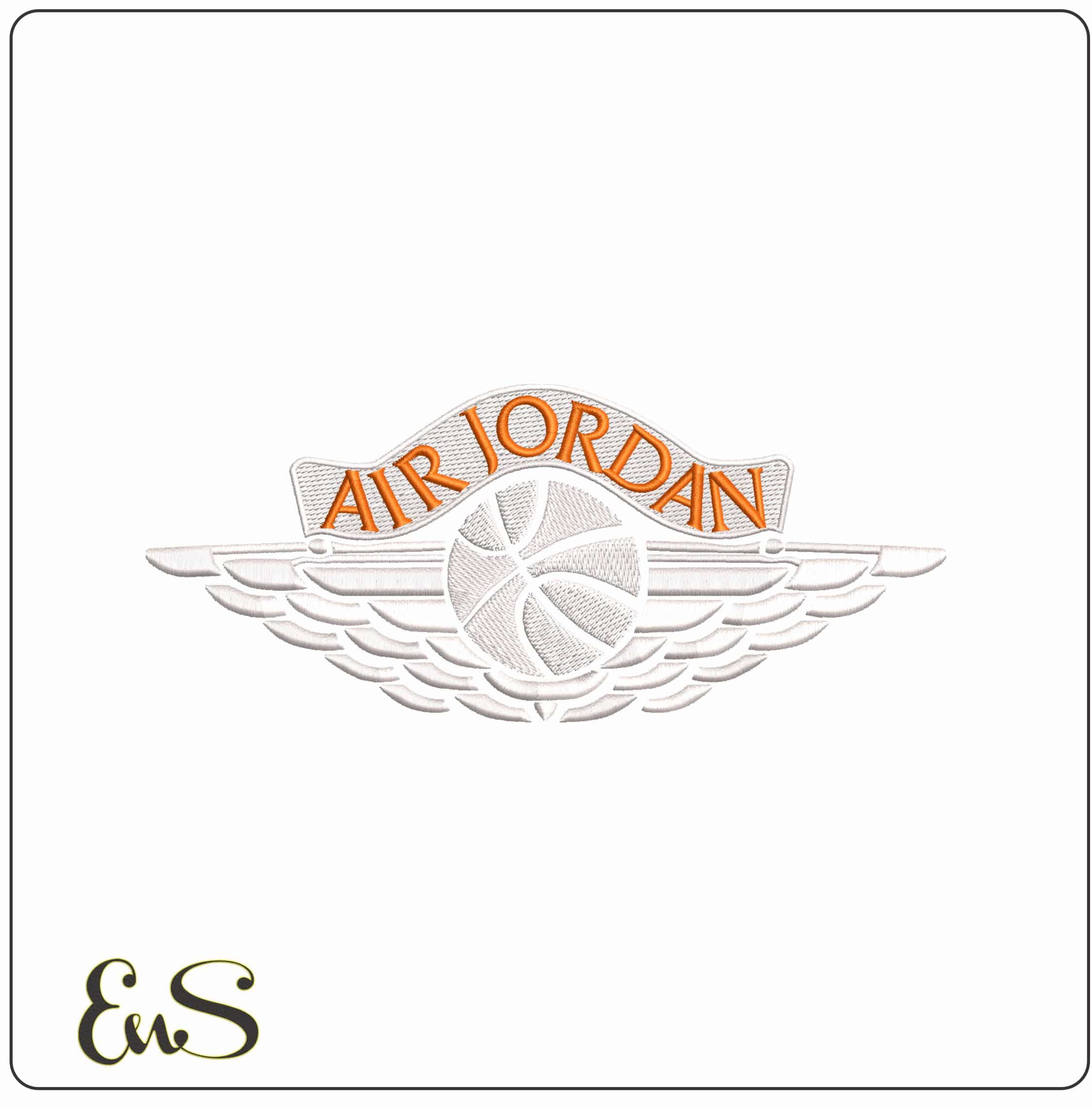 Air Jordan Logo - Elegant embroidery design file - instant download