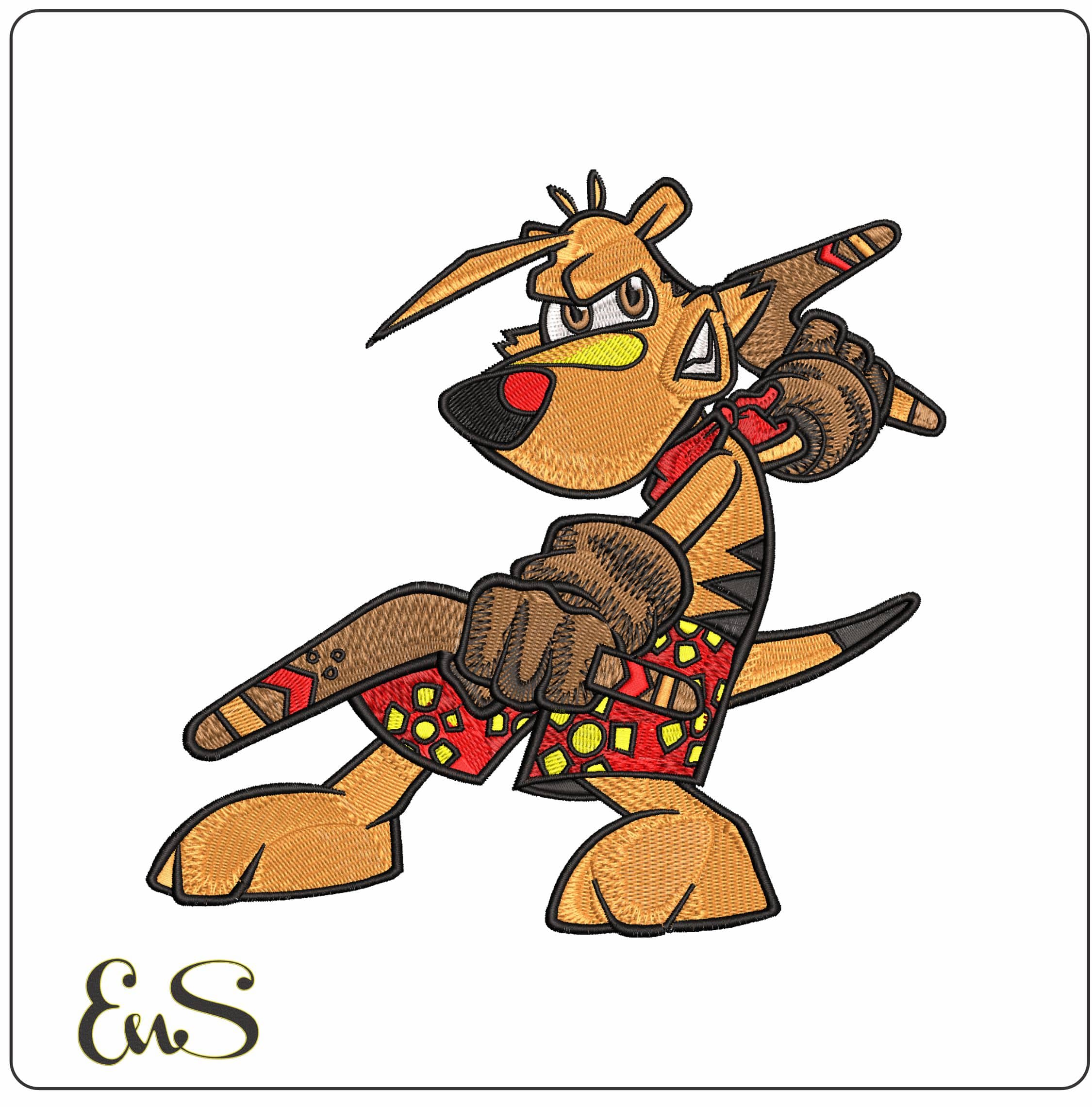 Australian Fitting Dog  - Elegant embroidery design file - instant download