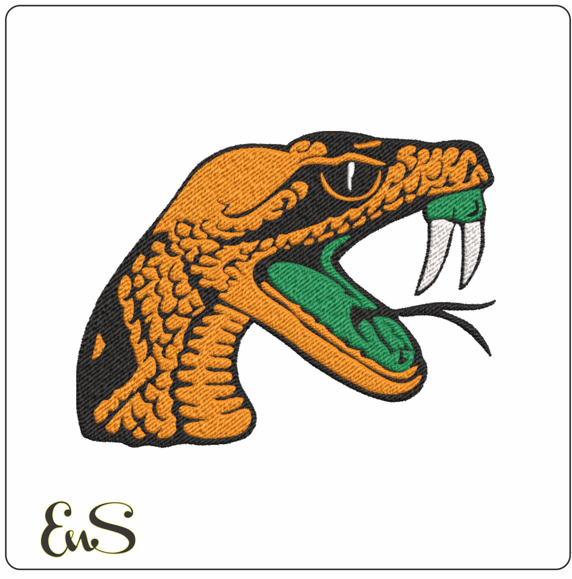 Florida AM Rattlers embroidery design - Florida A & M University, FAMU embroidery machine pattern embroidery file - instant download