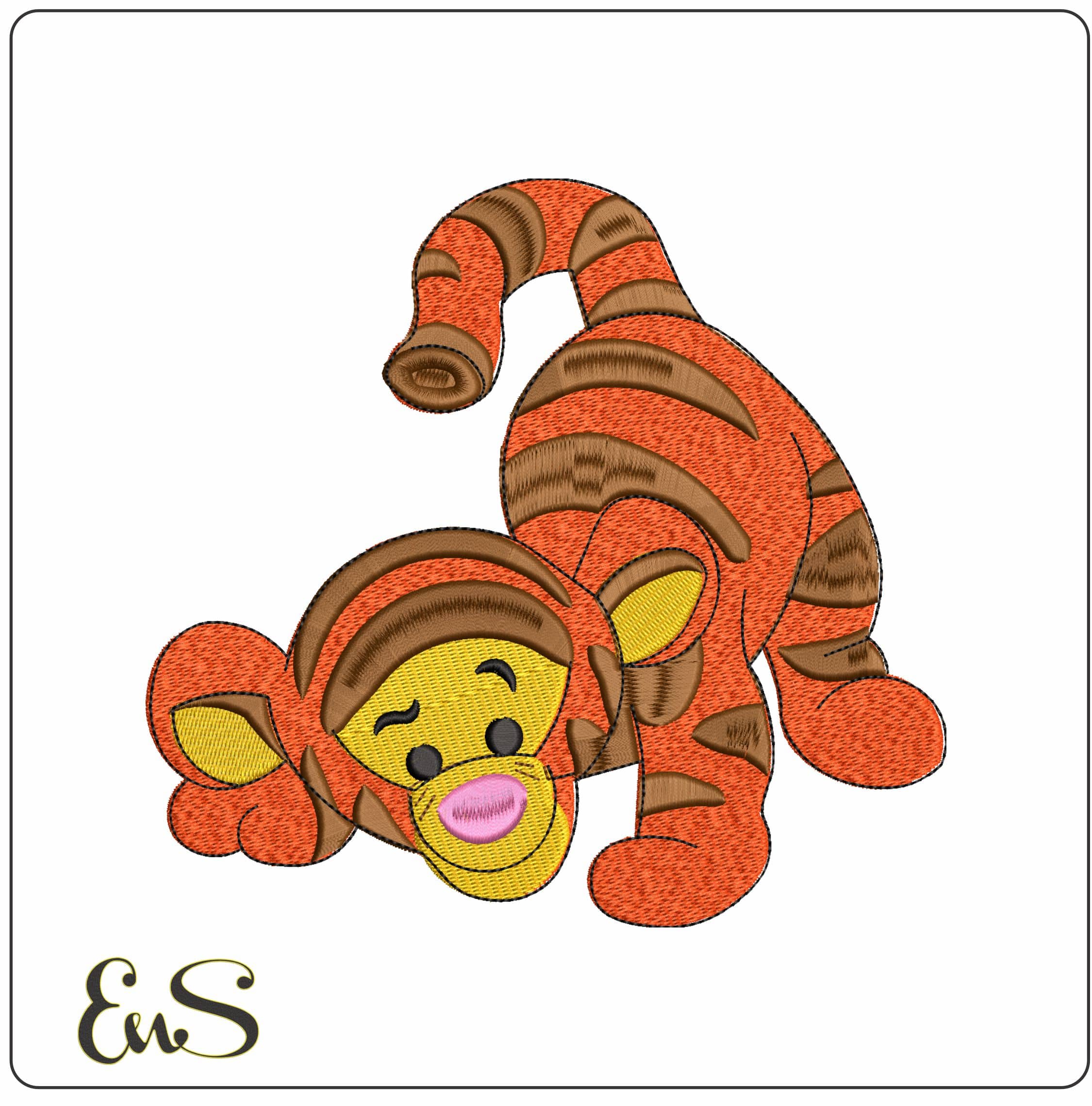 Baby Tigger Winnie the Pooh Cartoon   - Elegant embroidery design file - instant download
