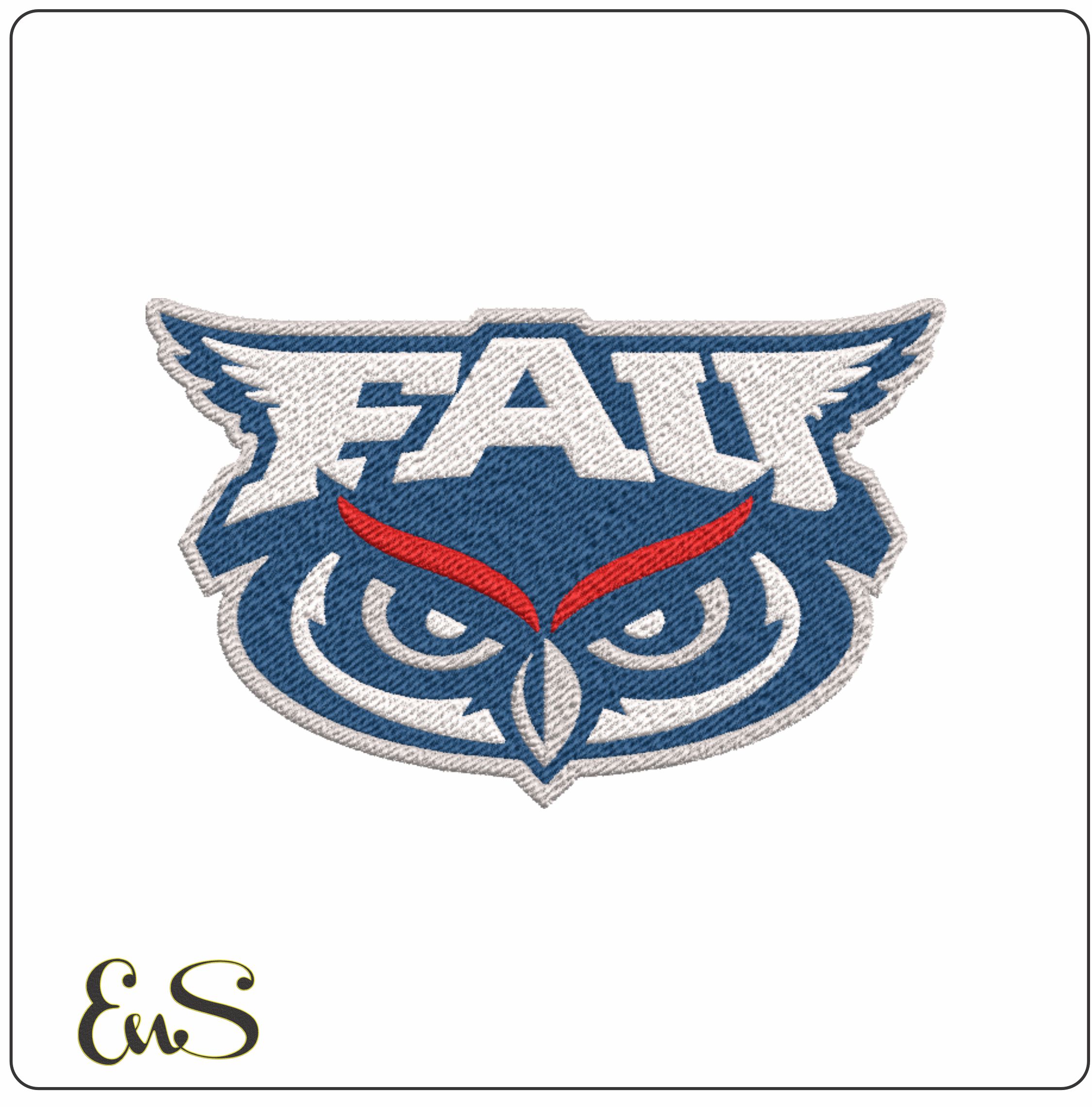 Florida Atlantic Owls embroidery design - Florida Atlantic University, FAU embroidery machine pattern embroidery file - instant download