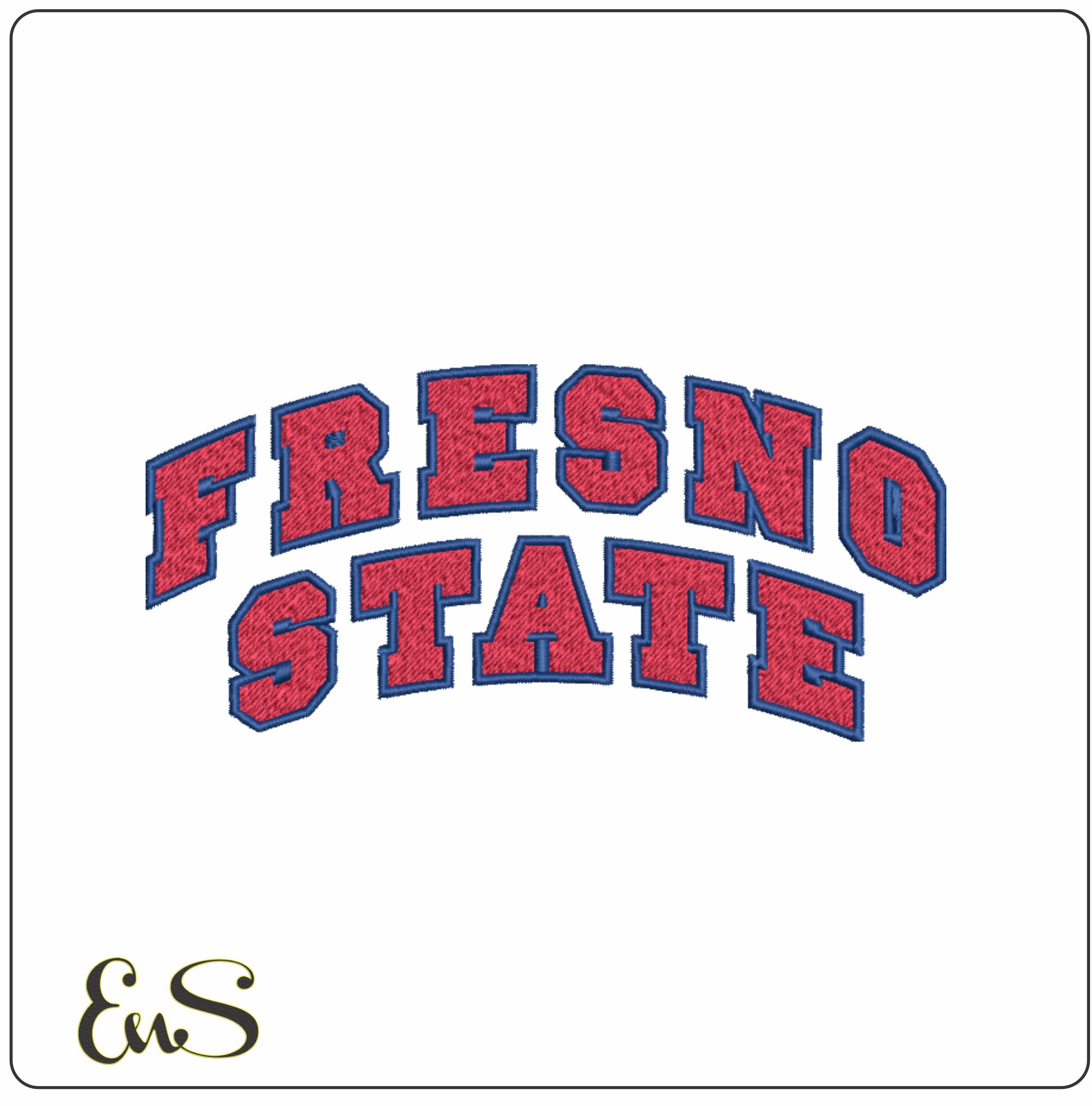 Fresno Bulldogs embroidery design - Fresno State University embroidery machine pattern embroidery file - instant download in a frame