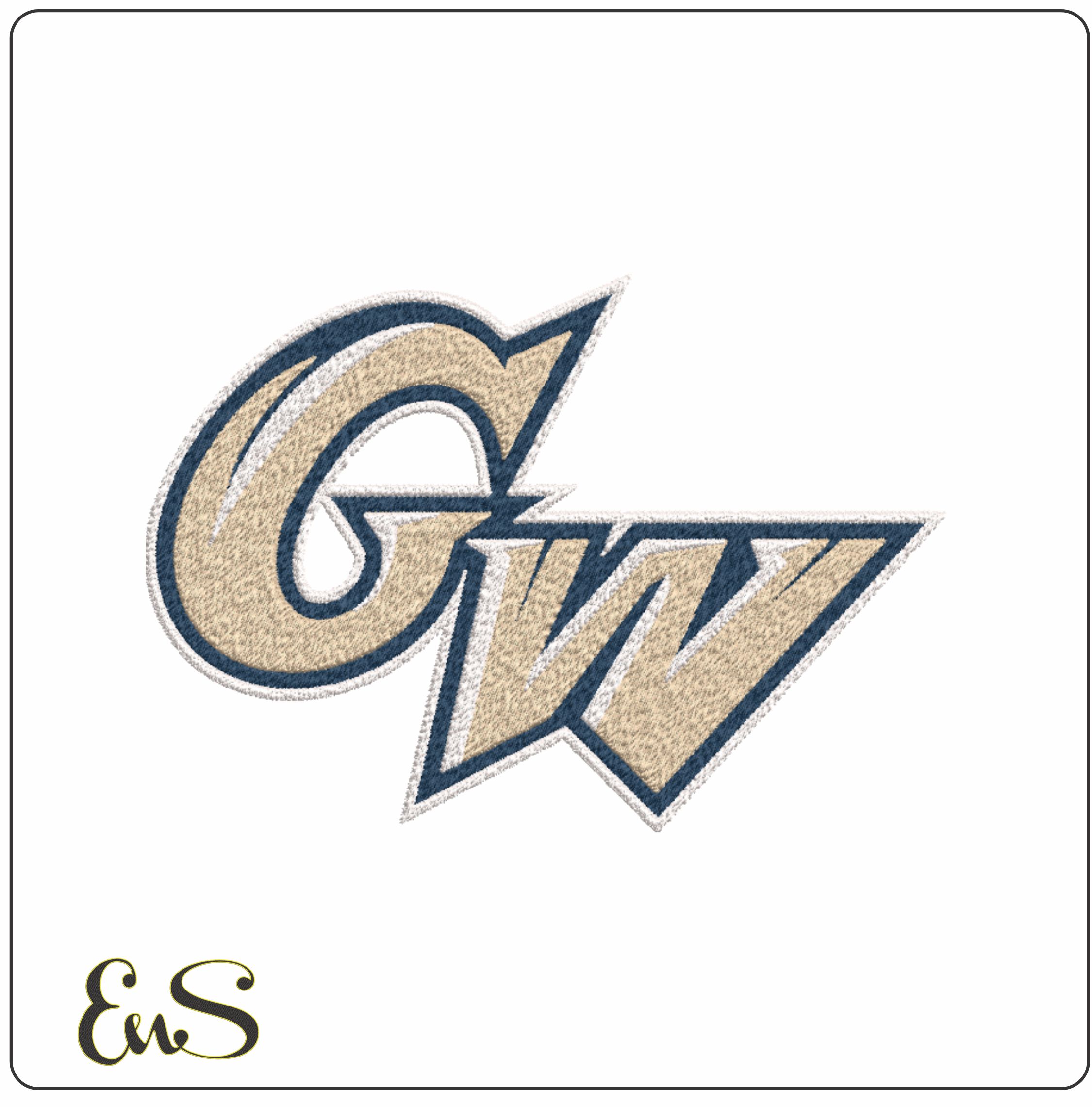 George Washington Colonials embroidery design, George Washington University, embroidery machine pattern embroidery file instant download