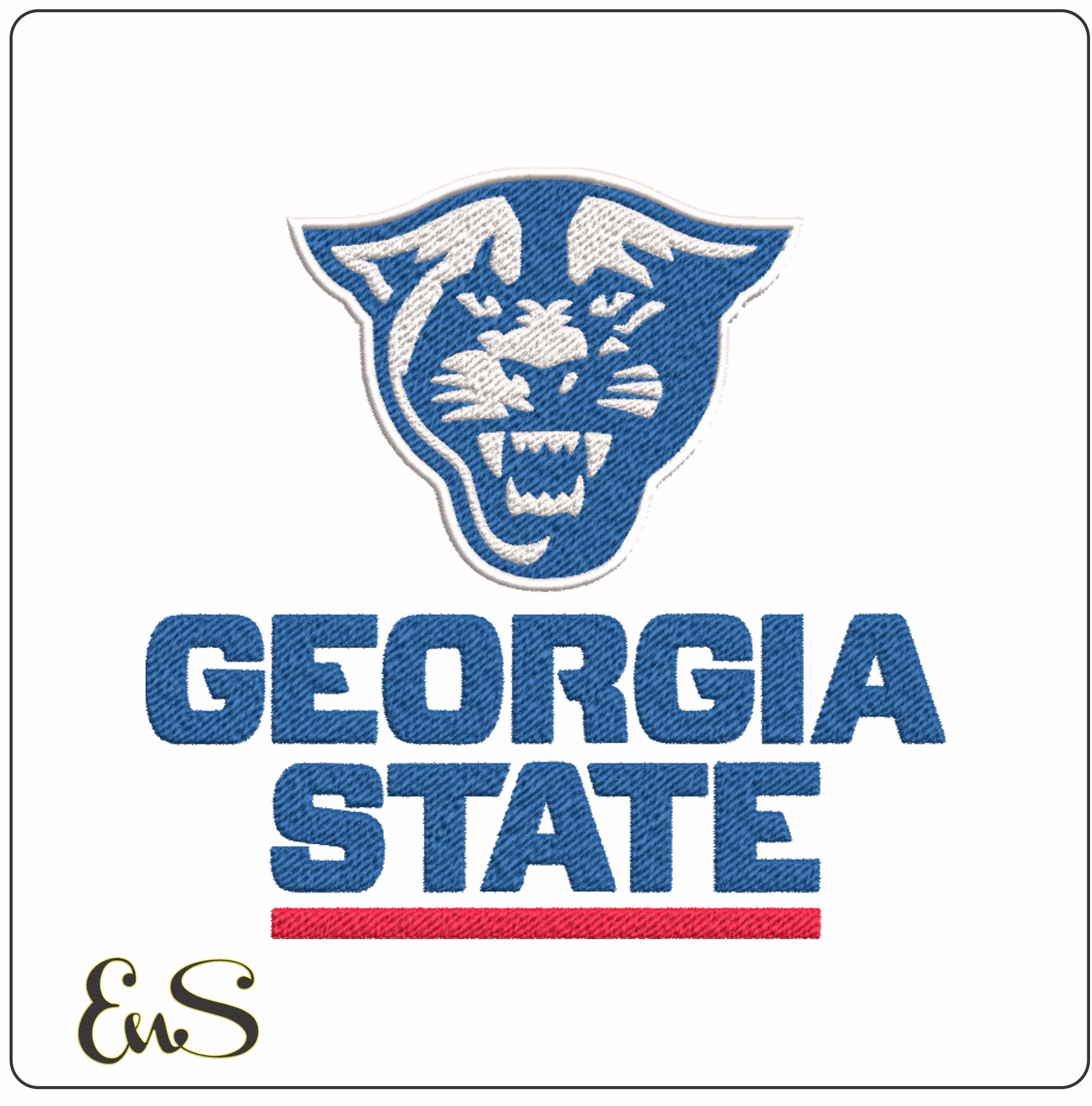 Georgia Sates Panthers embroidery design - Georgia States University Logo embroidery machine pattern embroidery file - instant download