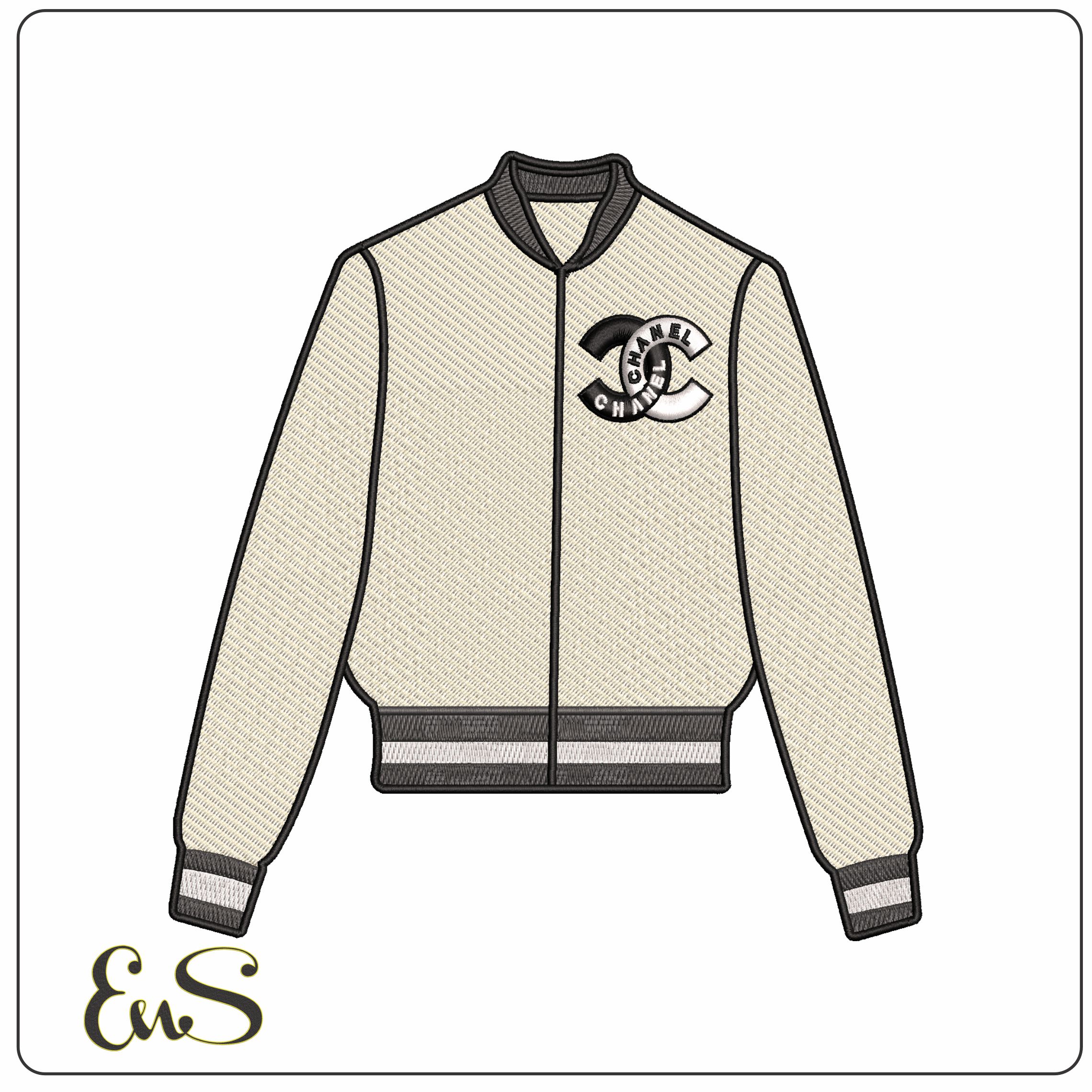 Chanel Jacket - Elegant embroidery design file - instant download