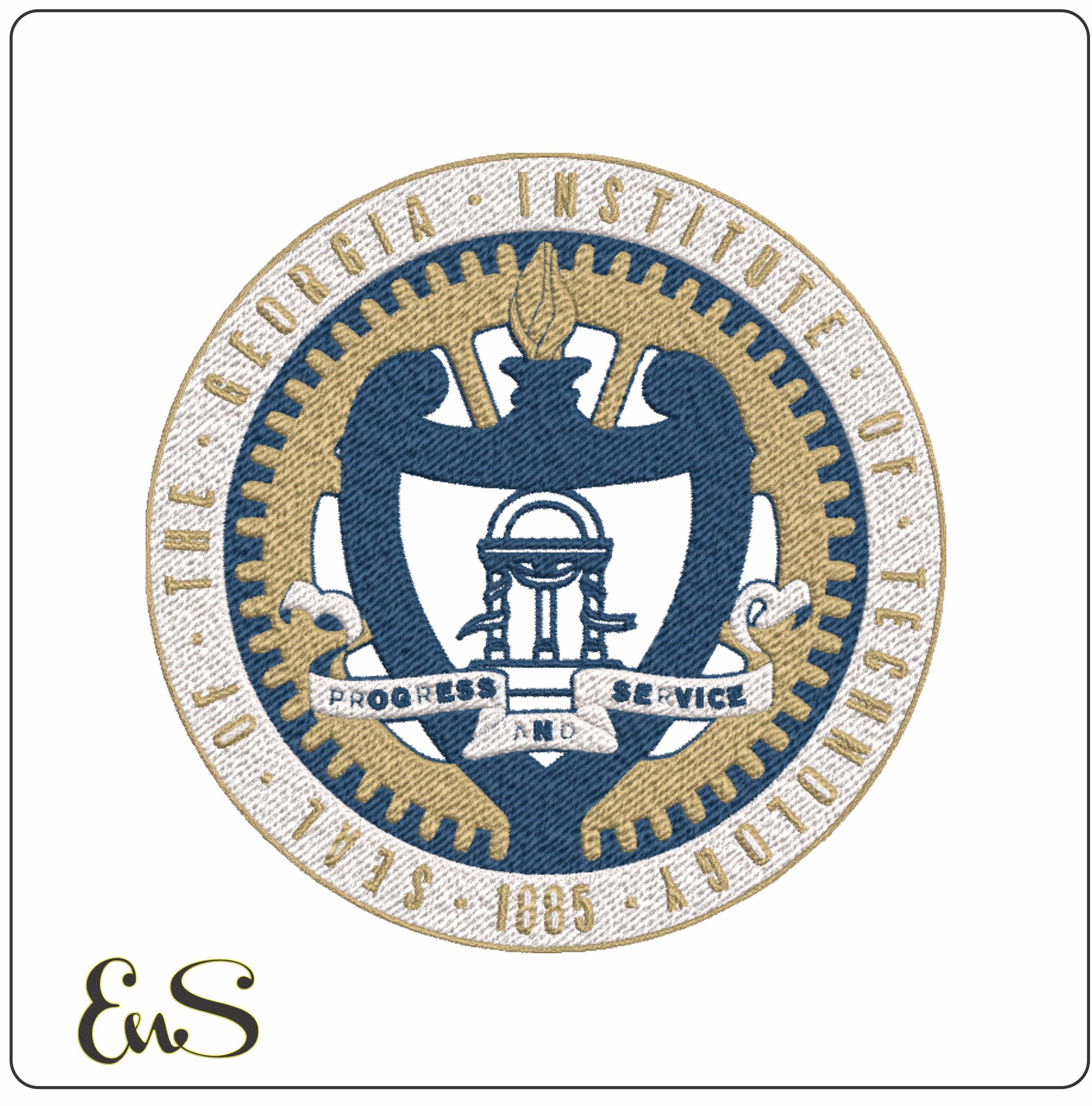 Georgia Tech Yellow Jacket Seal embroidery design - Cartoon Hornet embroidery machine pattern G Tech embroidery file - instant download In