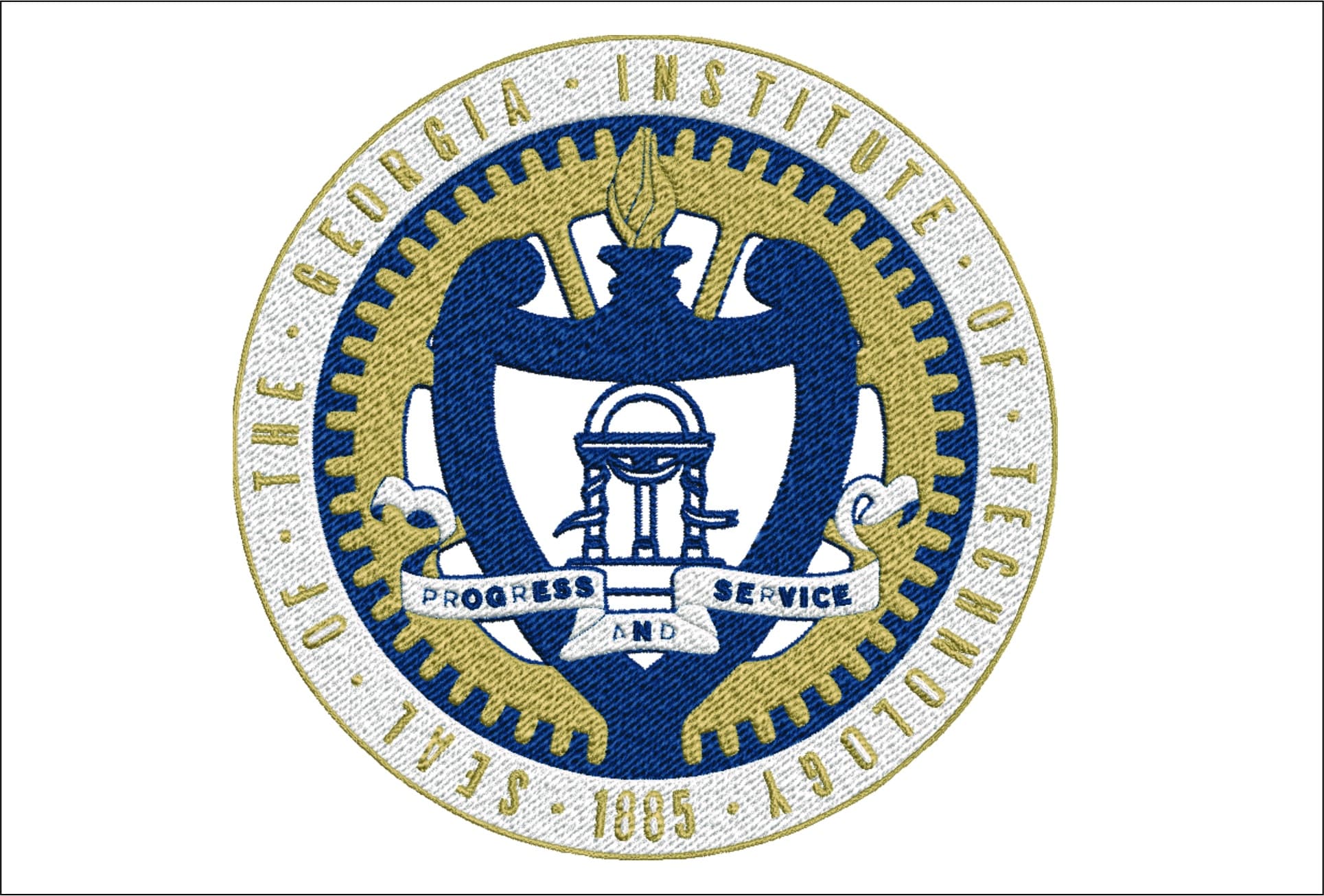 Georgia Tech Yellow Jacket Seal embroidery design - Cartoon Hornet embroidery machine pattern G Tech embroidery file - instant download In