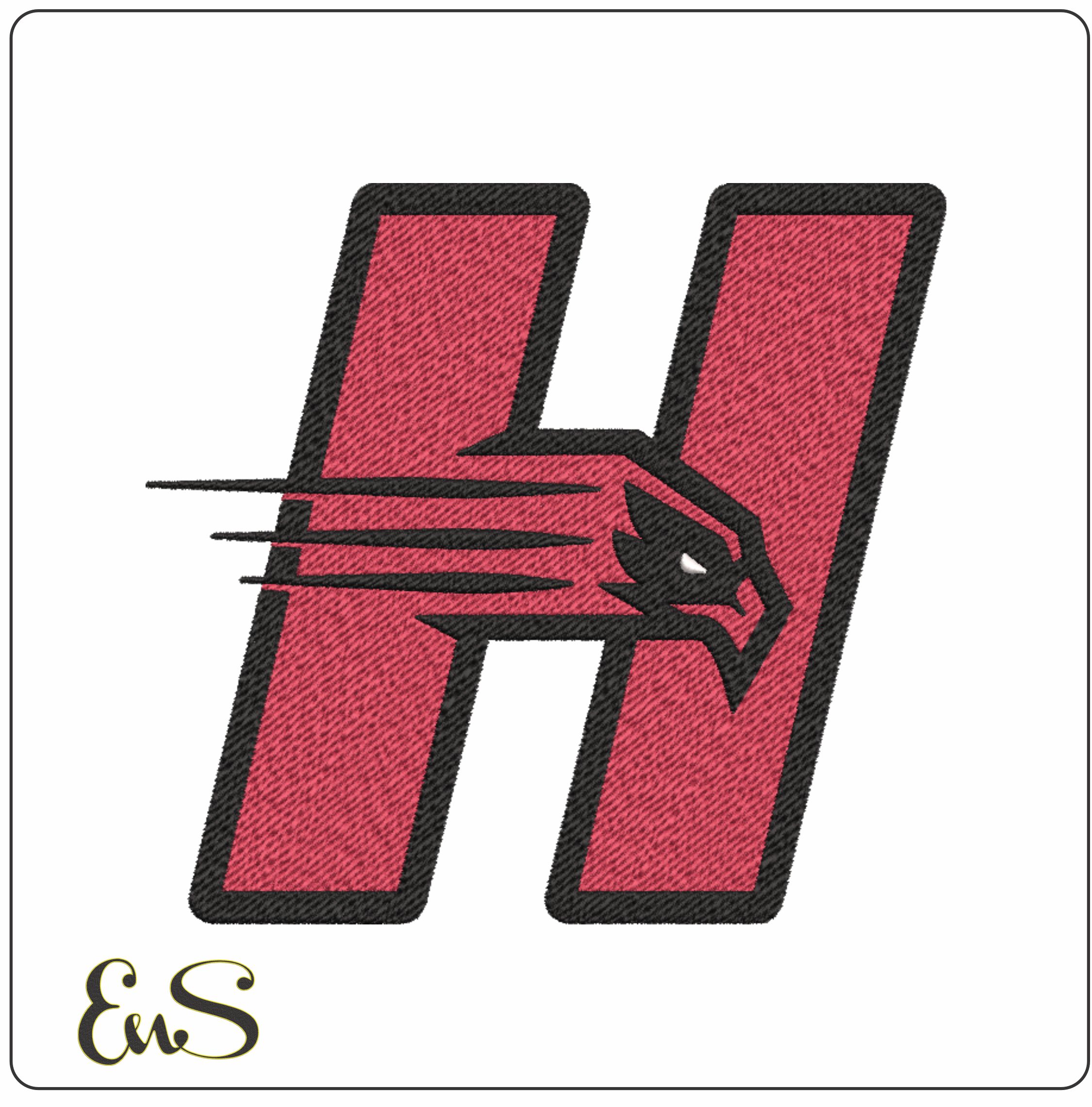 Hartford Hawks embroidery design, University of Hartford, New England embroidery machine pattern embroidery file instant download