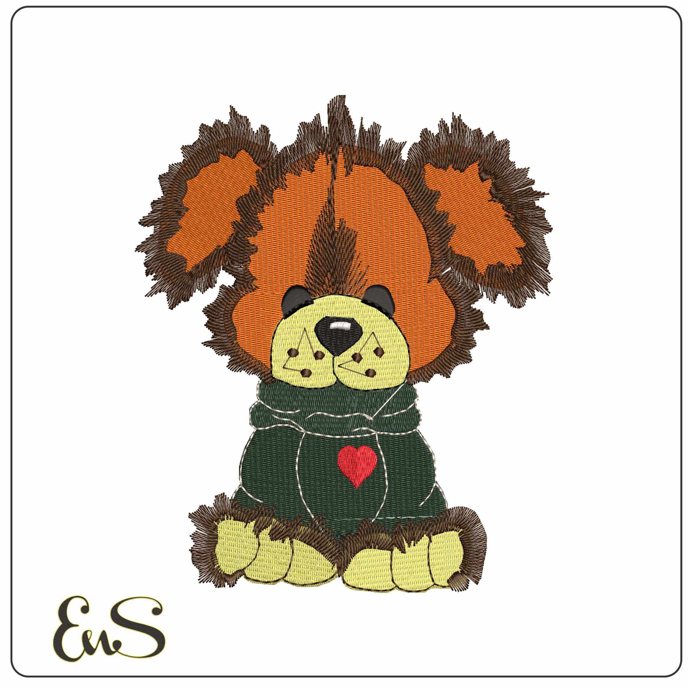 Cuddles Dog   - Elegant embroidery design file - instant download