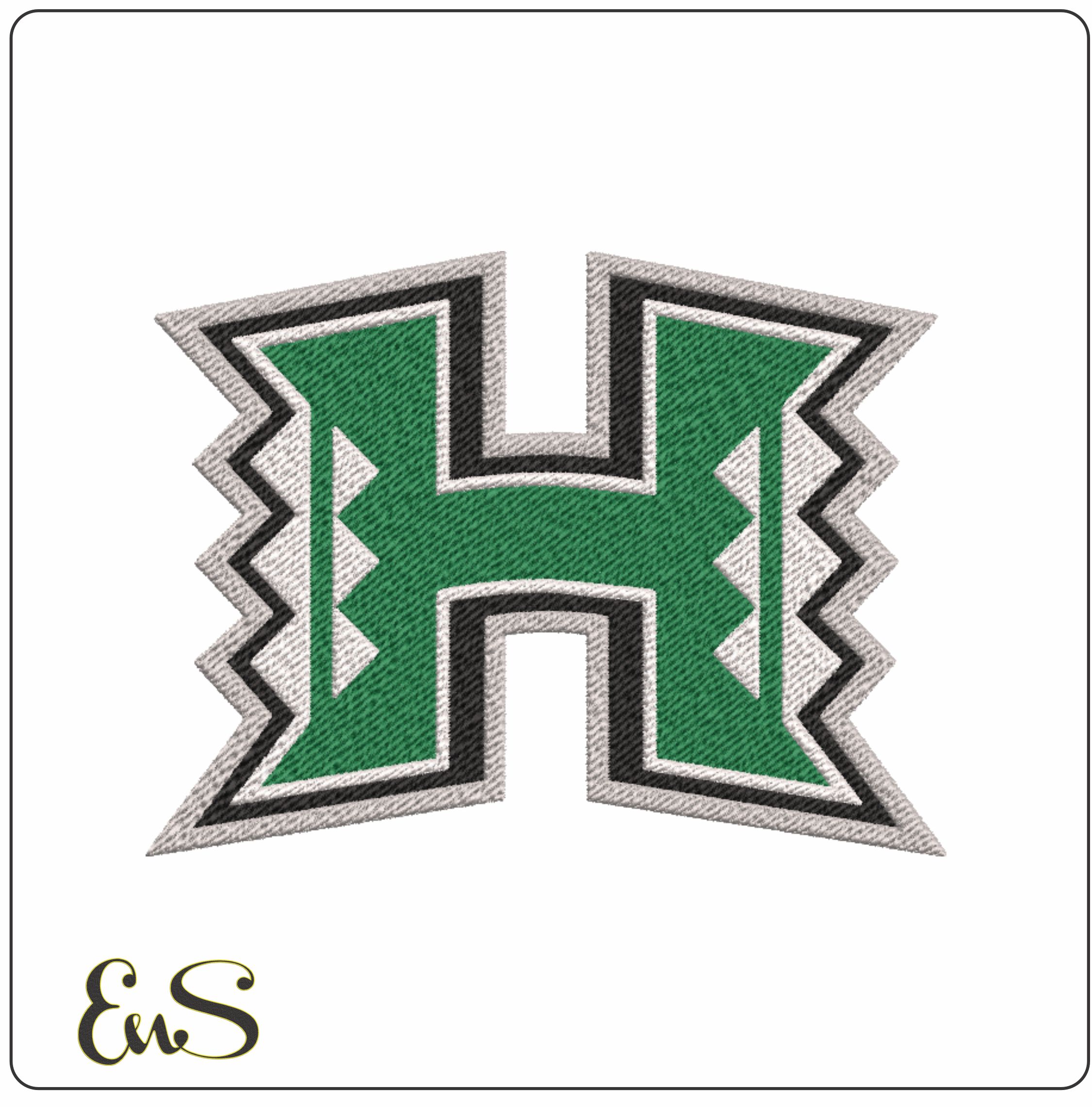 Hawaii Warriors embroidery design, University of Hawaii, embroidery machine pattern embroidery file instant download