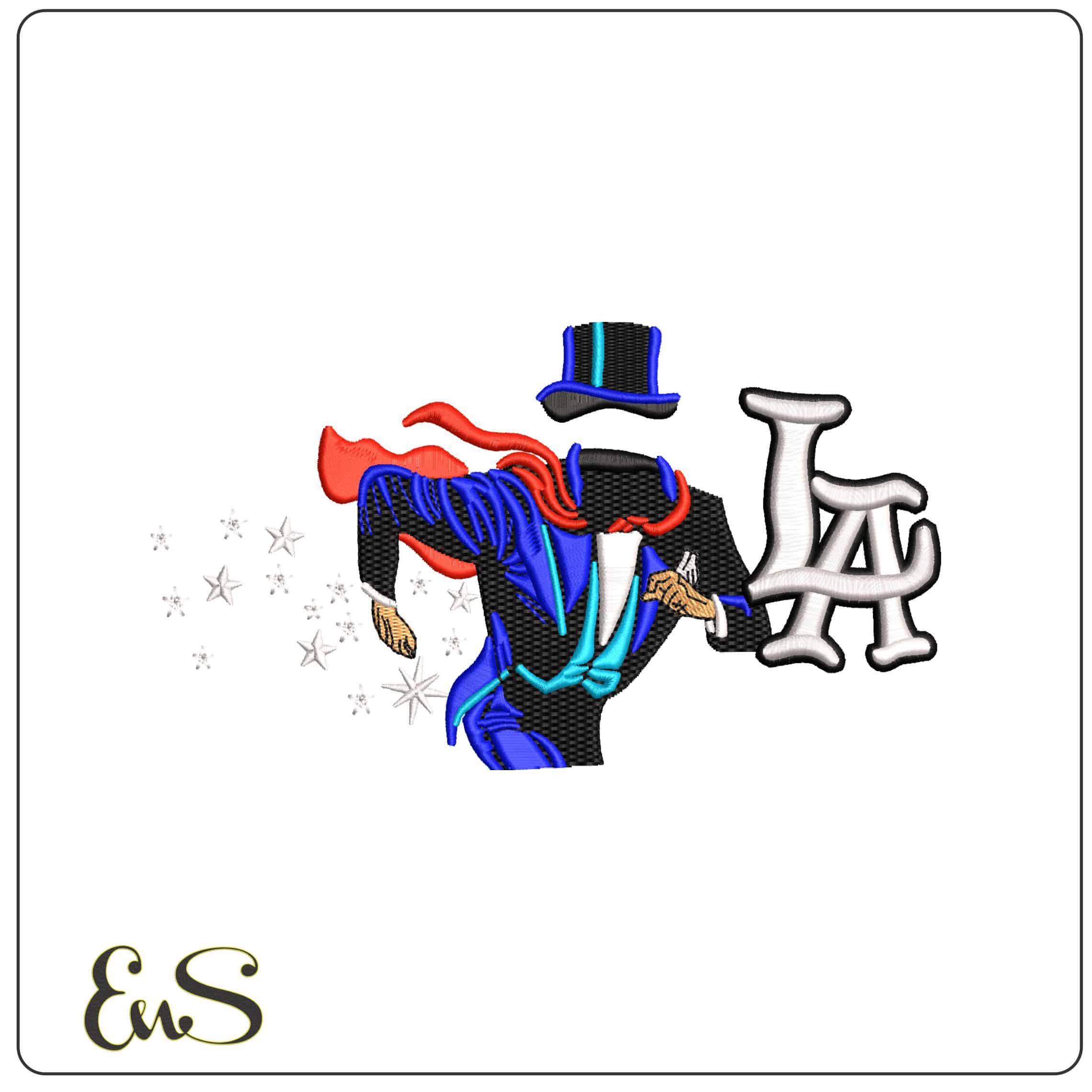 Dandy Hats El Mago LA - Elegant embroidery design file - instant download