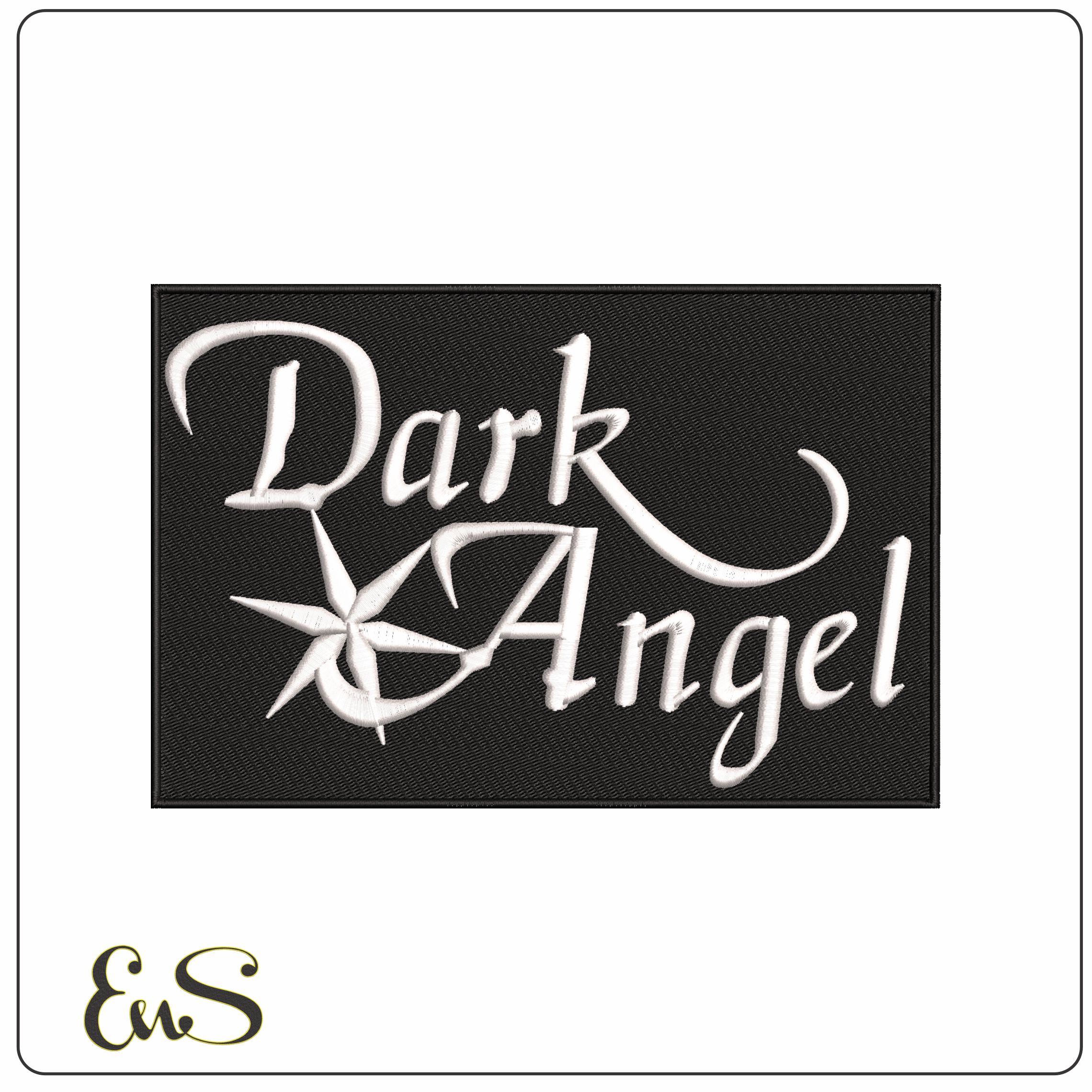 Dark Angel Star - Elegant embroidery design file - instant download