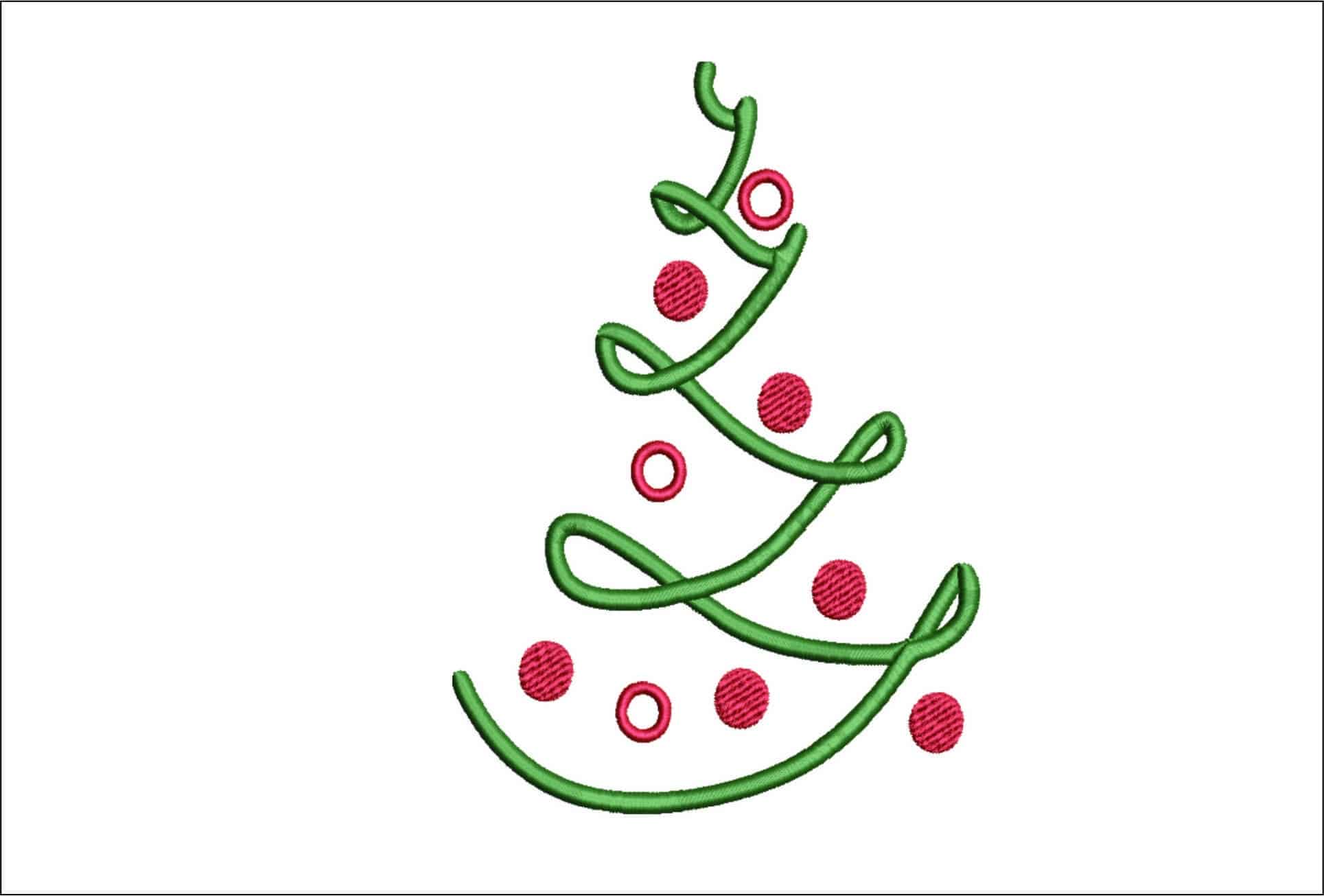 Christmas Tree 1- embroidery file - instant download in a frame