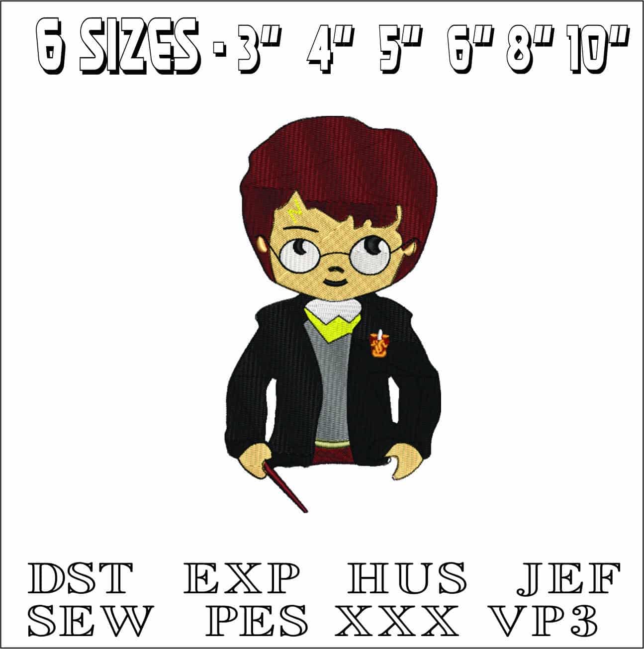 Young Harry Potter - Harry Potter embroidery design file - instant download