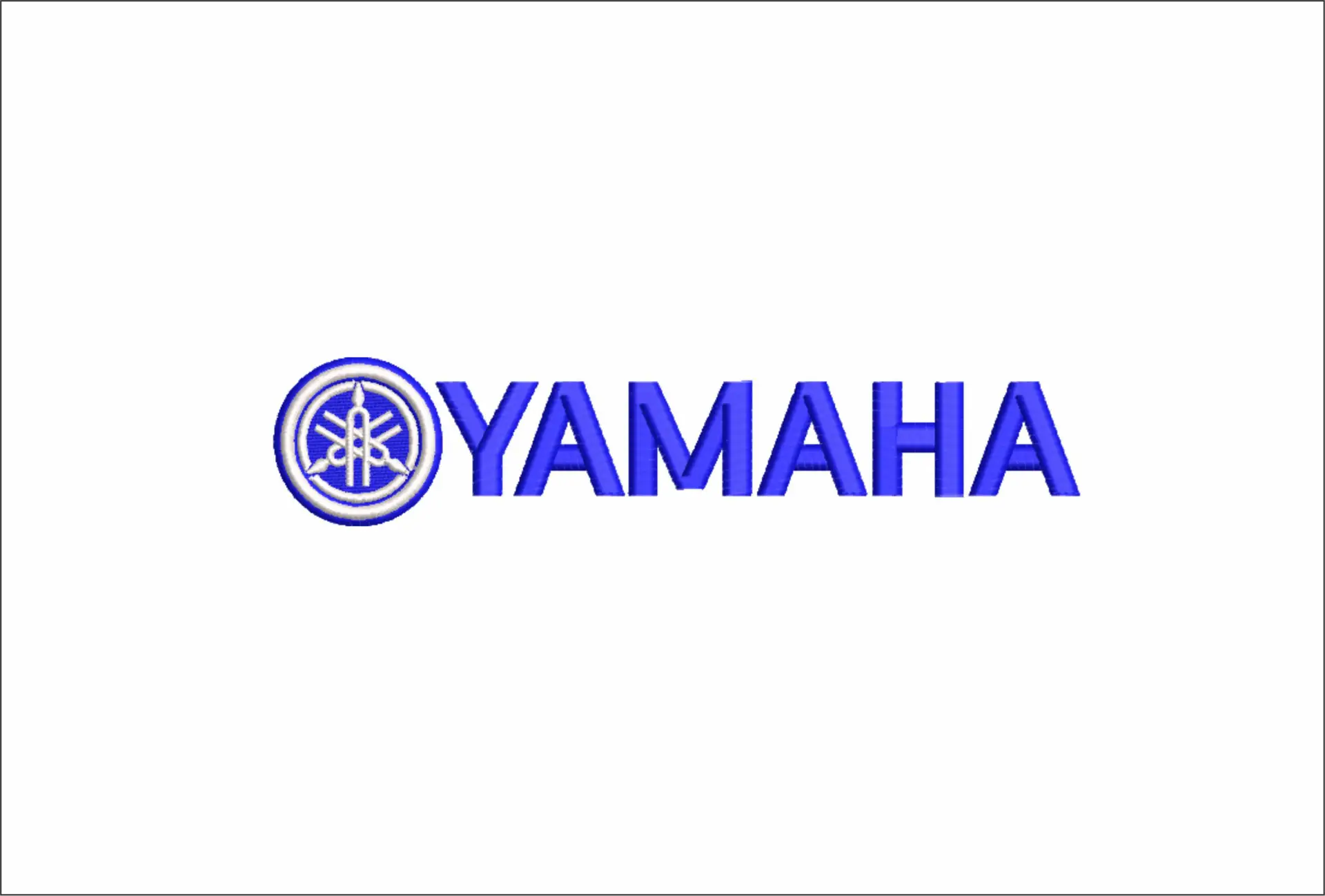 Yamaha Logo and Name Motorbike Embroidery design - Motor Bike Company machine pattern embroidery file instant download